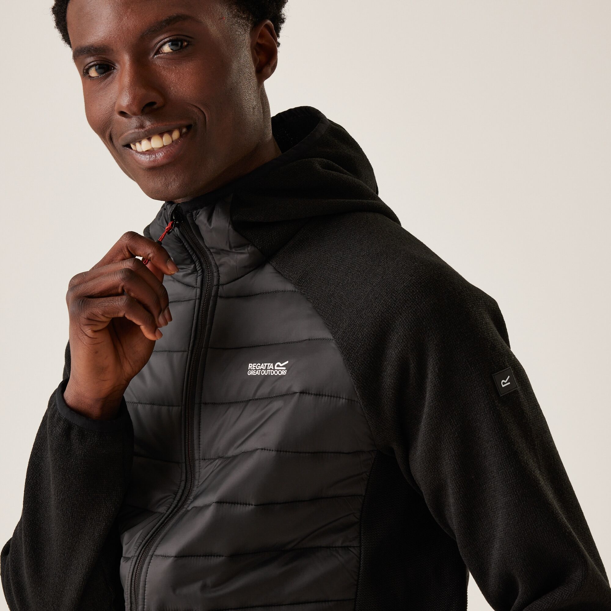 Men's Newhill Hybrid Jacket | Black Red Ochre