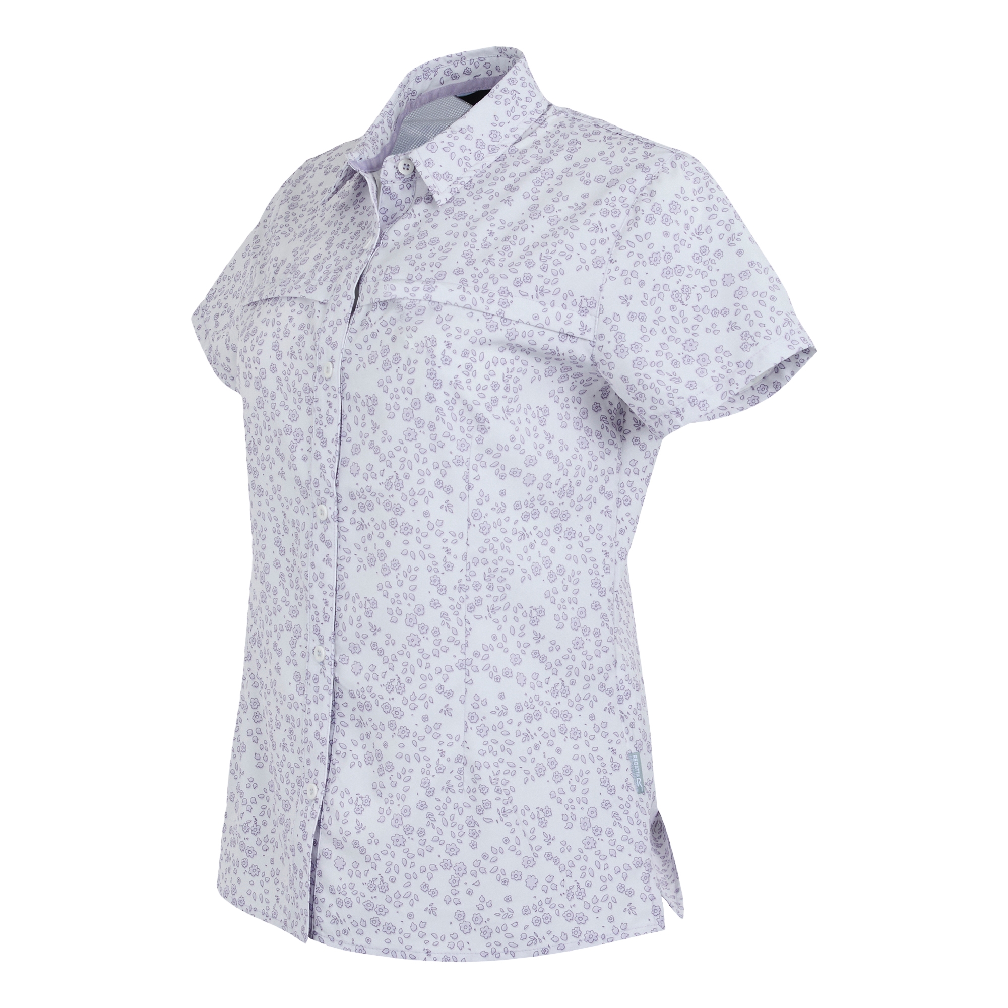 Women's Travel Packaway Short Sleeve Shirt | Lilac Hint Meadow Print