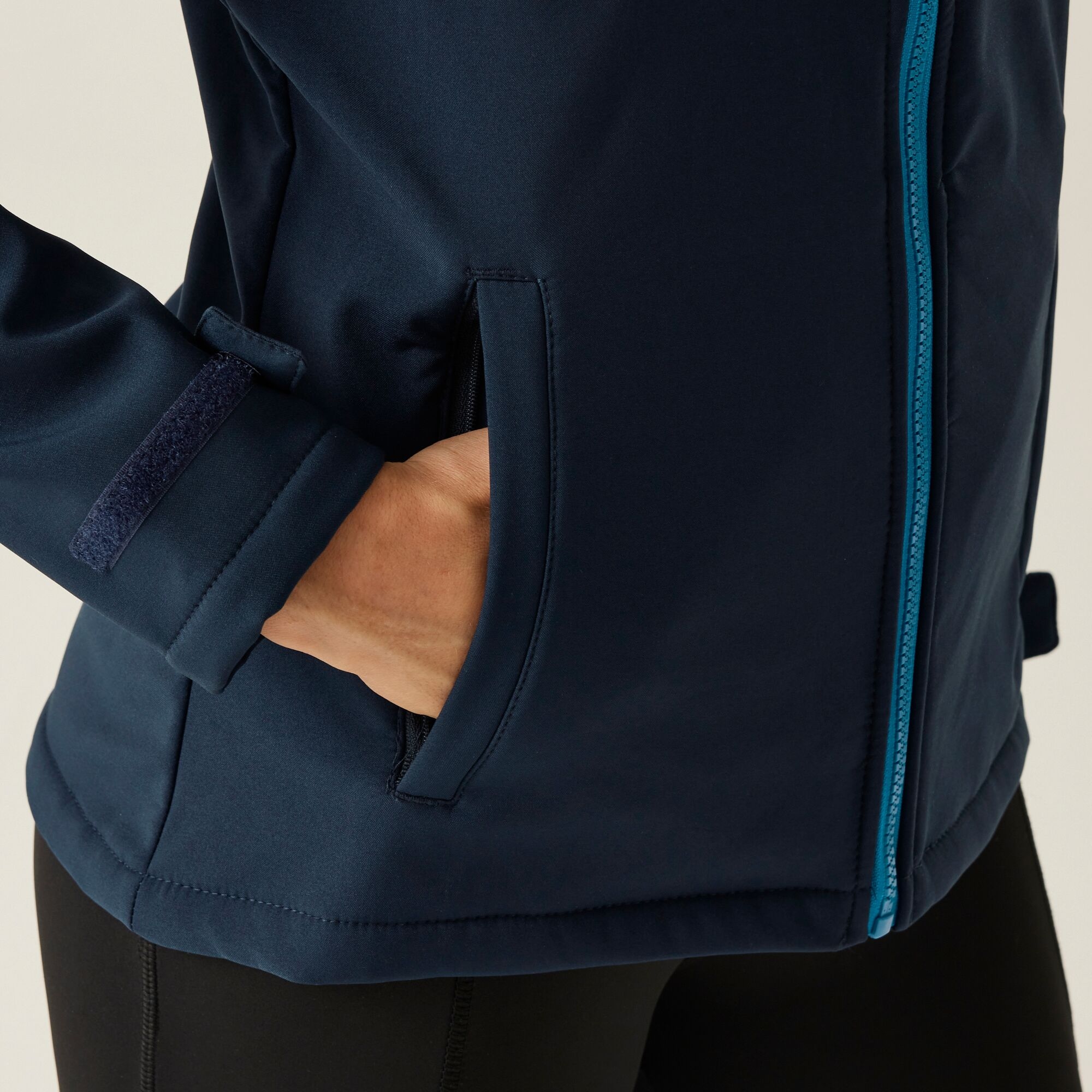 Women's Venturer 3-layer Printable Hooded Softshell Jacket | Navy French Blue
