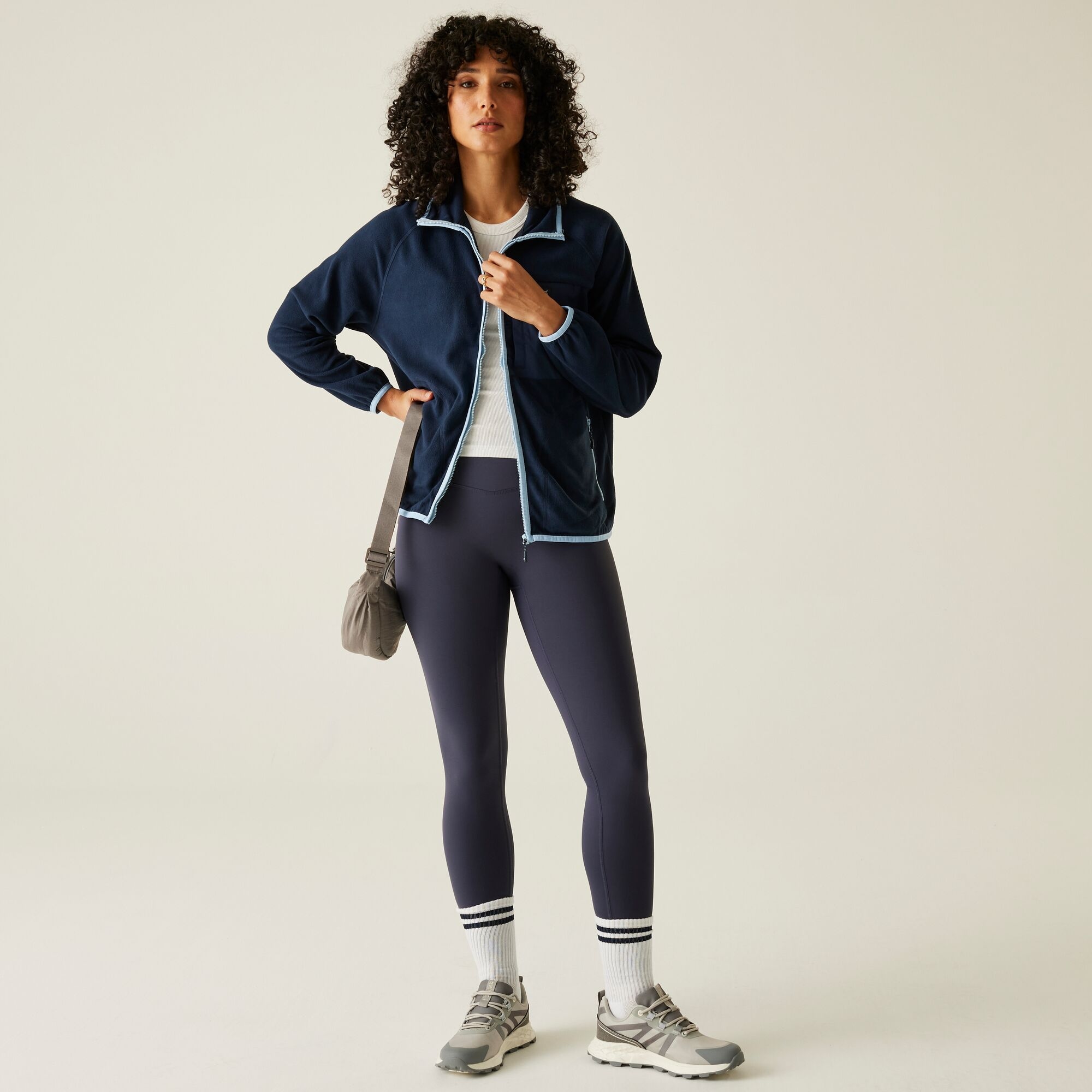 Women's Lilana Full Zip Fleece | Navy Chambray Blue