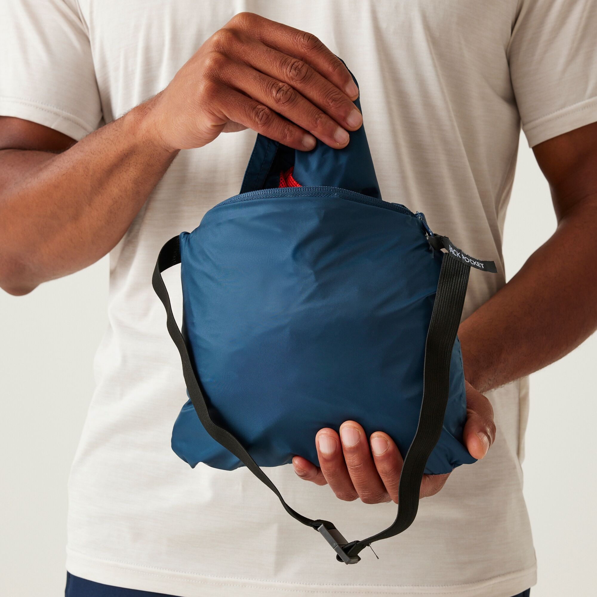 Men's Lyle IV Waterproof Packaway Jacket | Moonlight Denim Tangerine Tango