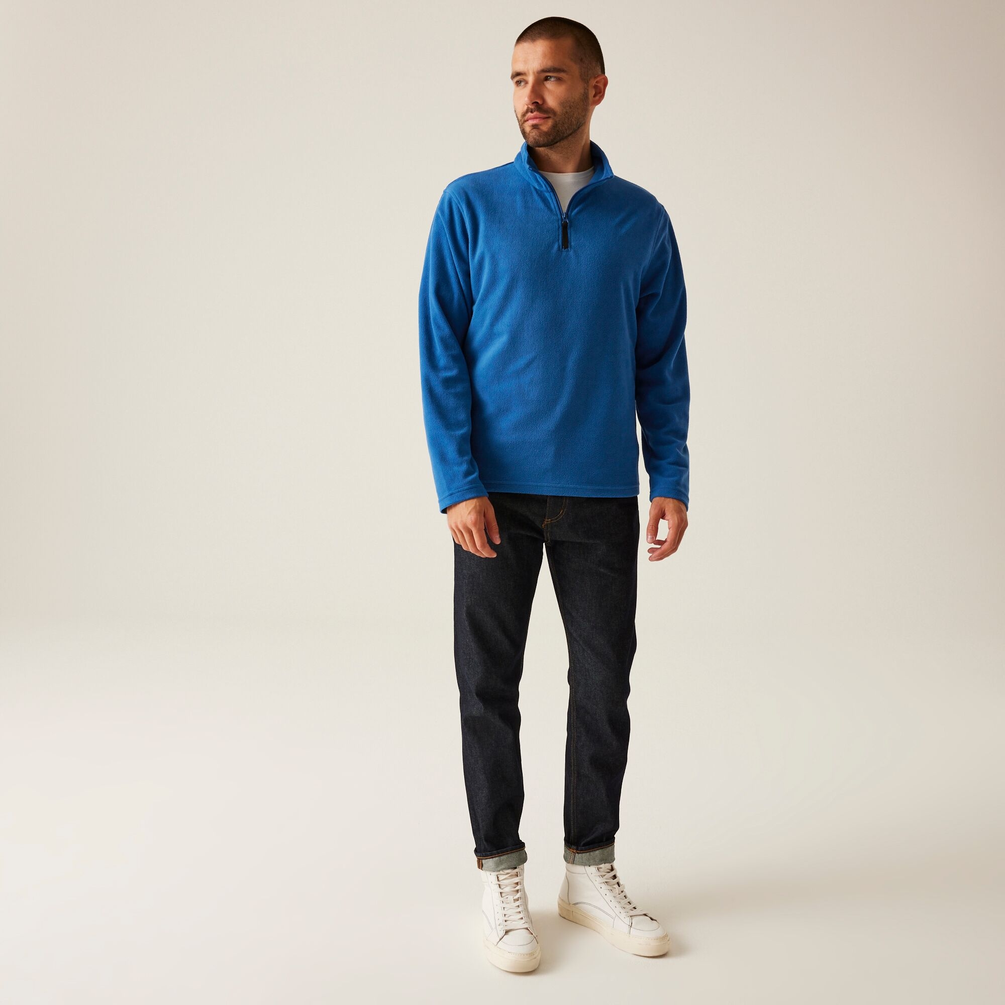 Men's Micro Lightweight Half Zip Fleece | Royal Blue