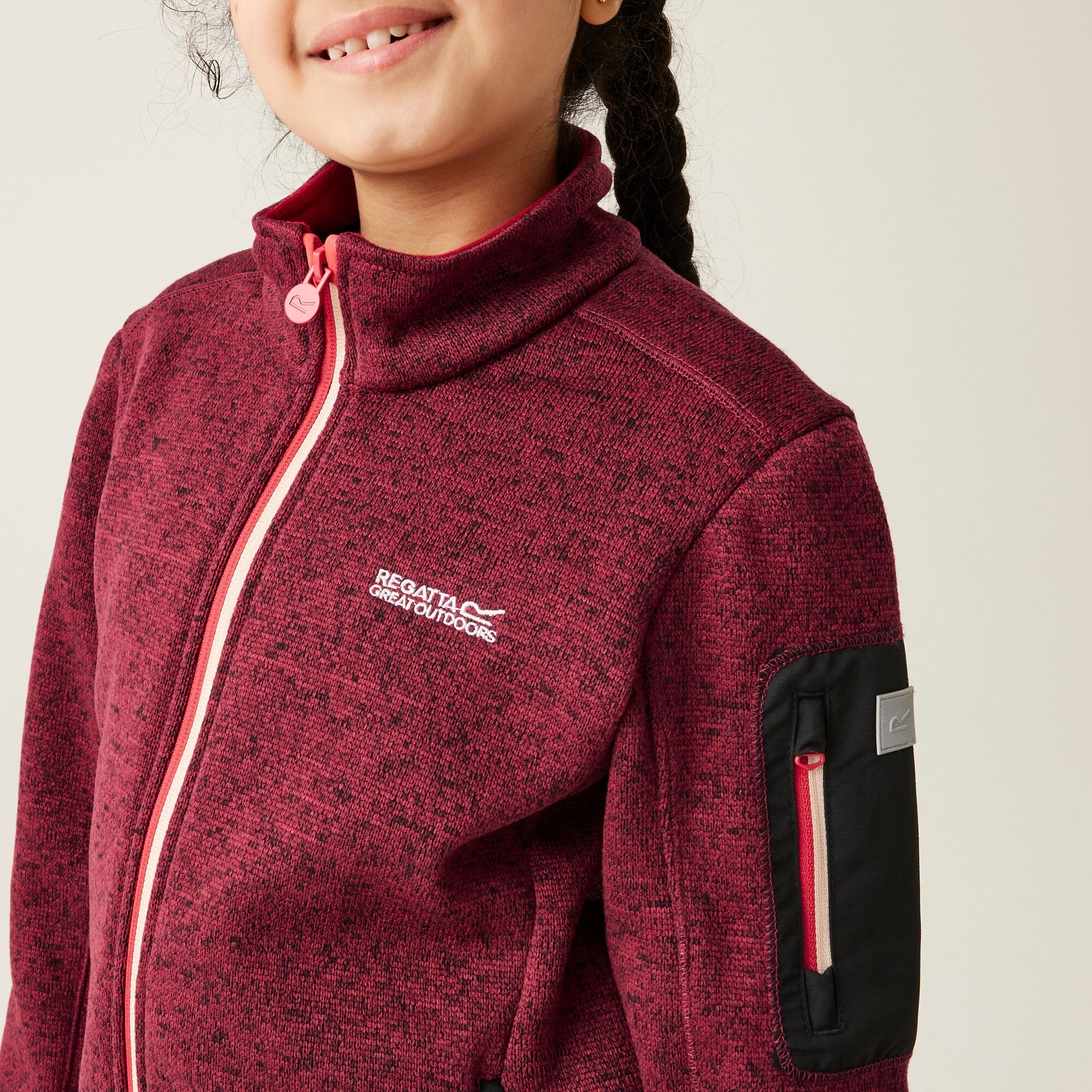 Kids' Newhill Full Zip Fleece | Rumba Red Red Sky
