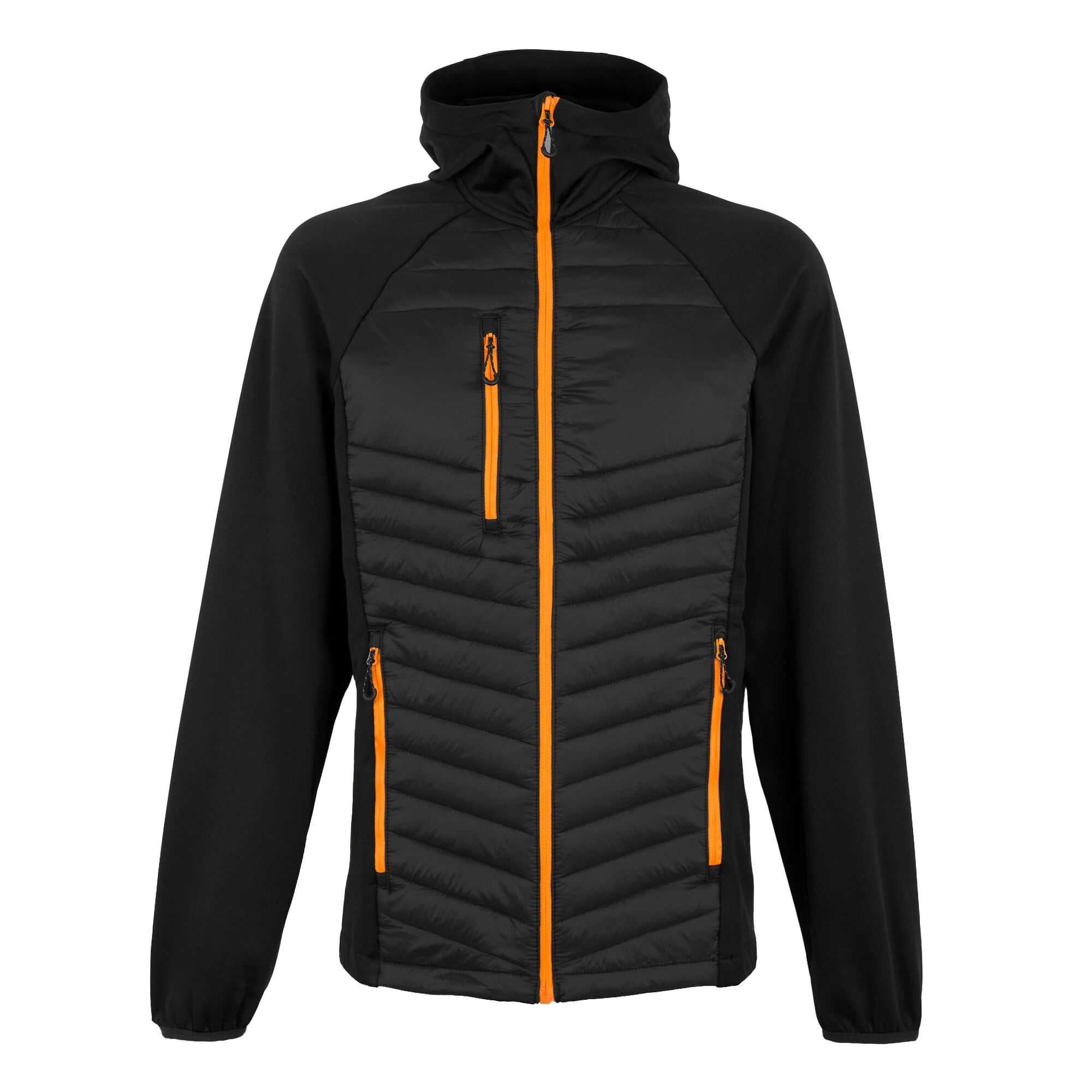 Men's Navigate Hybrid Jacket | Black Orange Pop