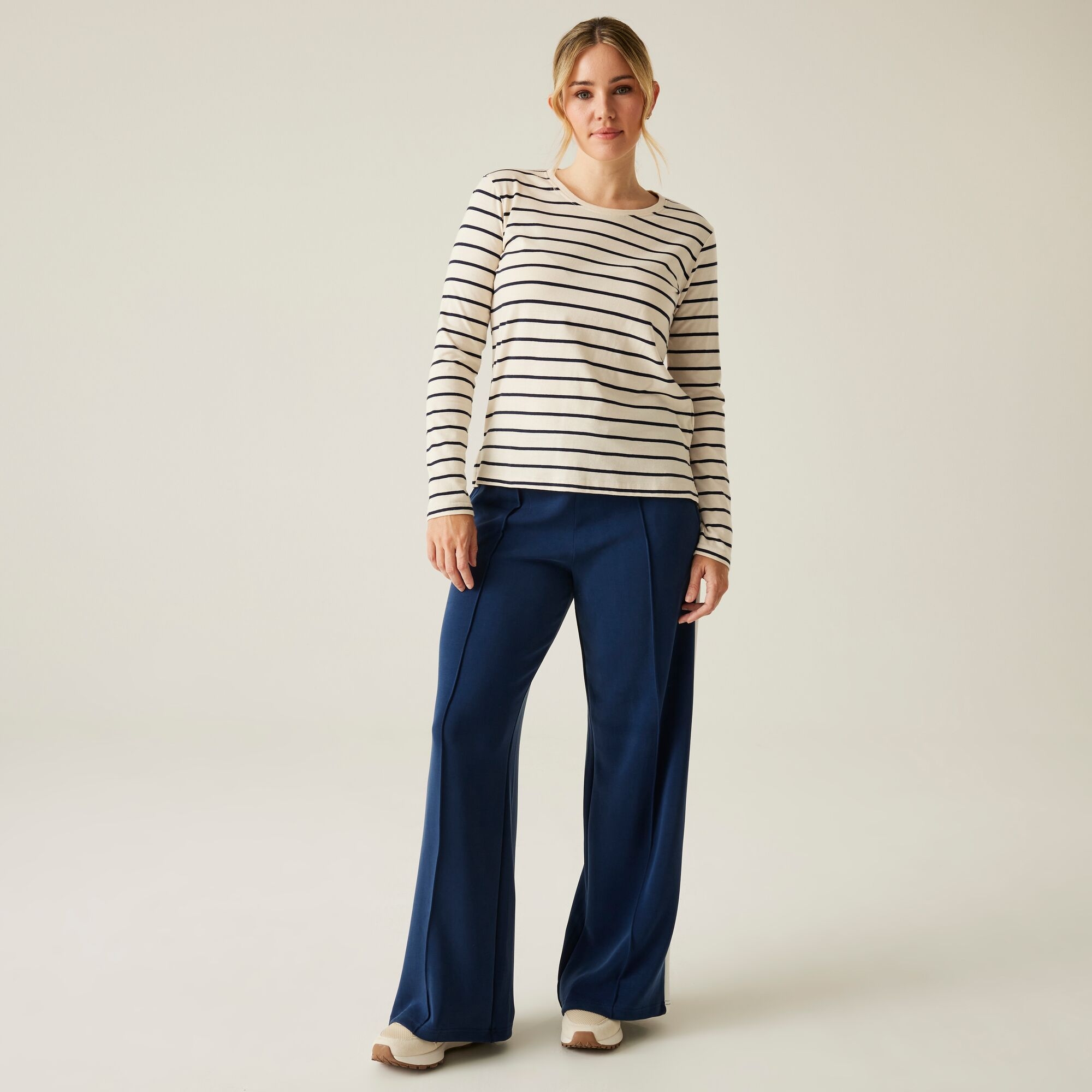 Women's Federica II Long Sleeved T-Shirt | Light Vanilla Navy