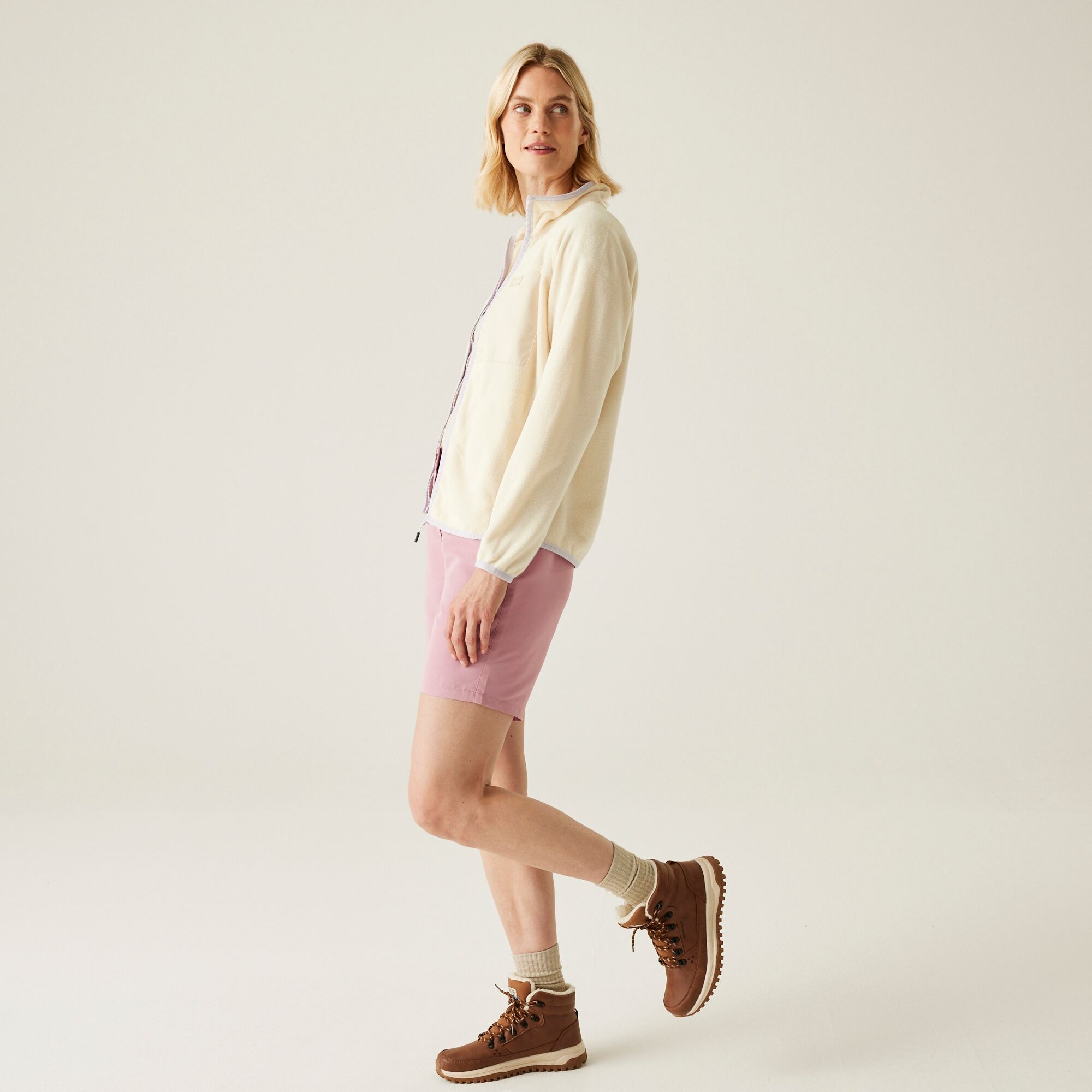 Women's Lilana Full Zip Fleece | Light Vanilla Lilac Thistle
