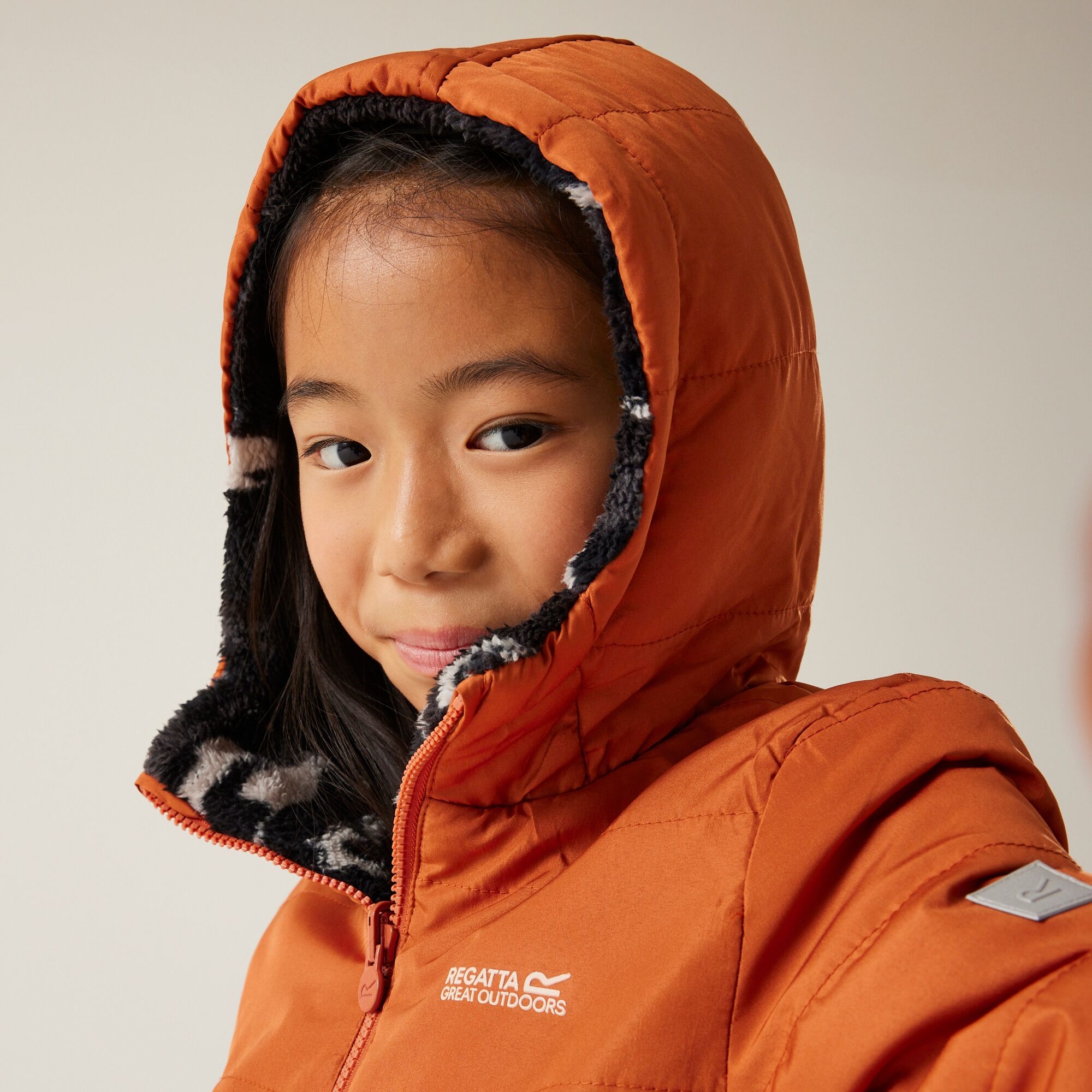 Kids' Kyrell Reversible Jacket | Burnt Copper Black Camo