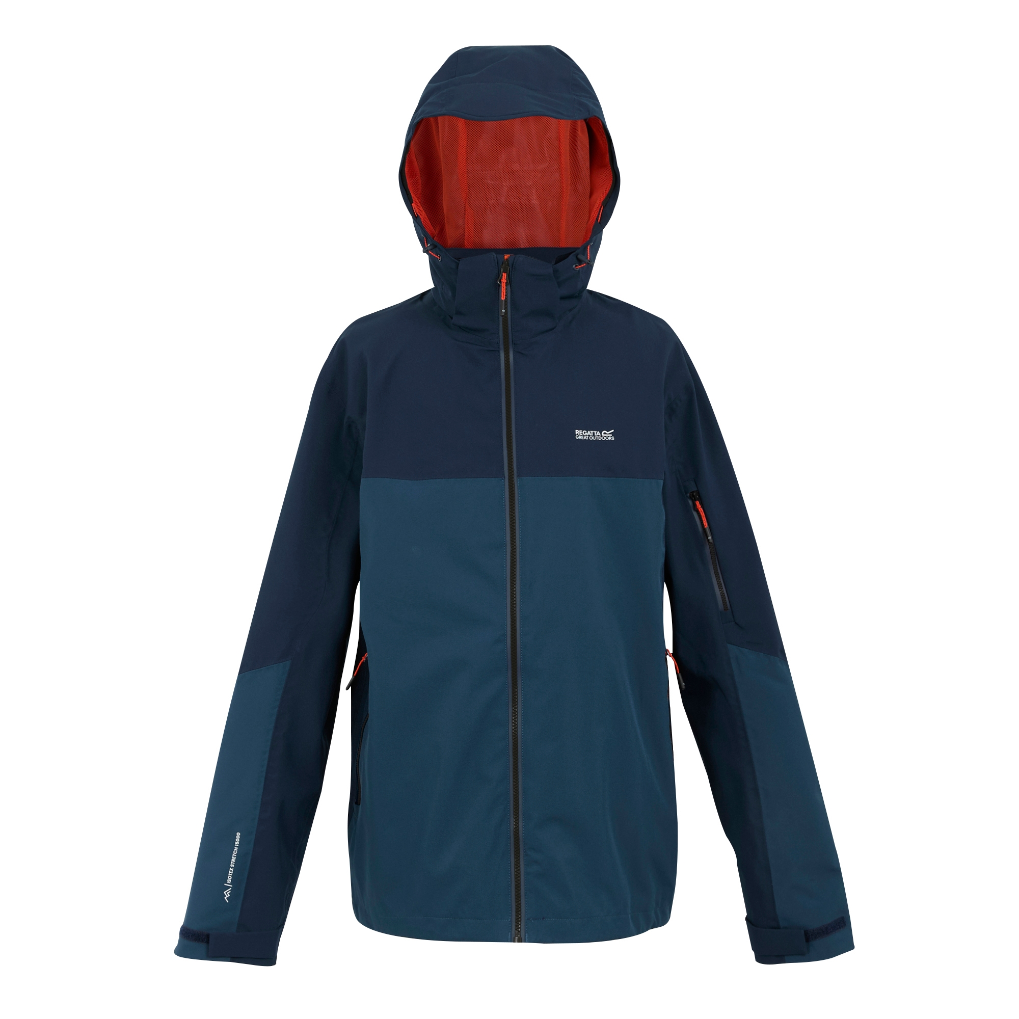 Men's Bosfield III Waterproof Jacket | Moonlight Denim Navy Tangerine Tango