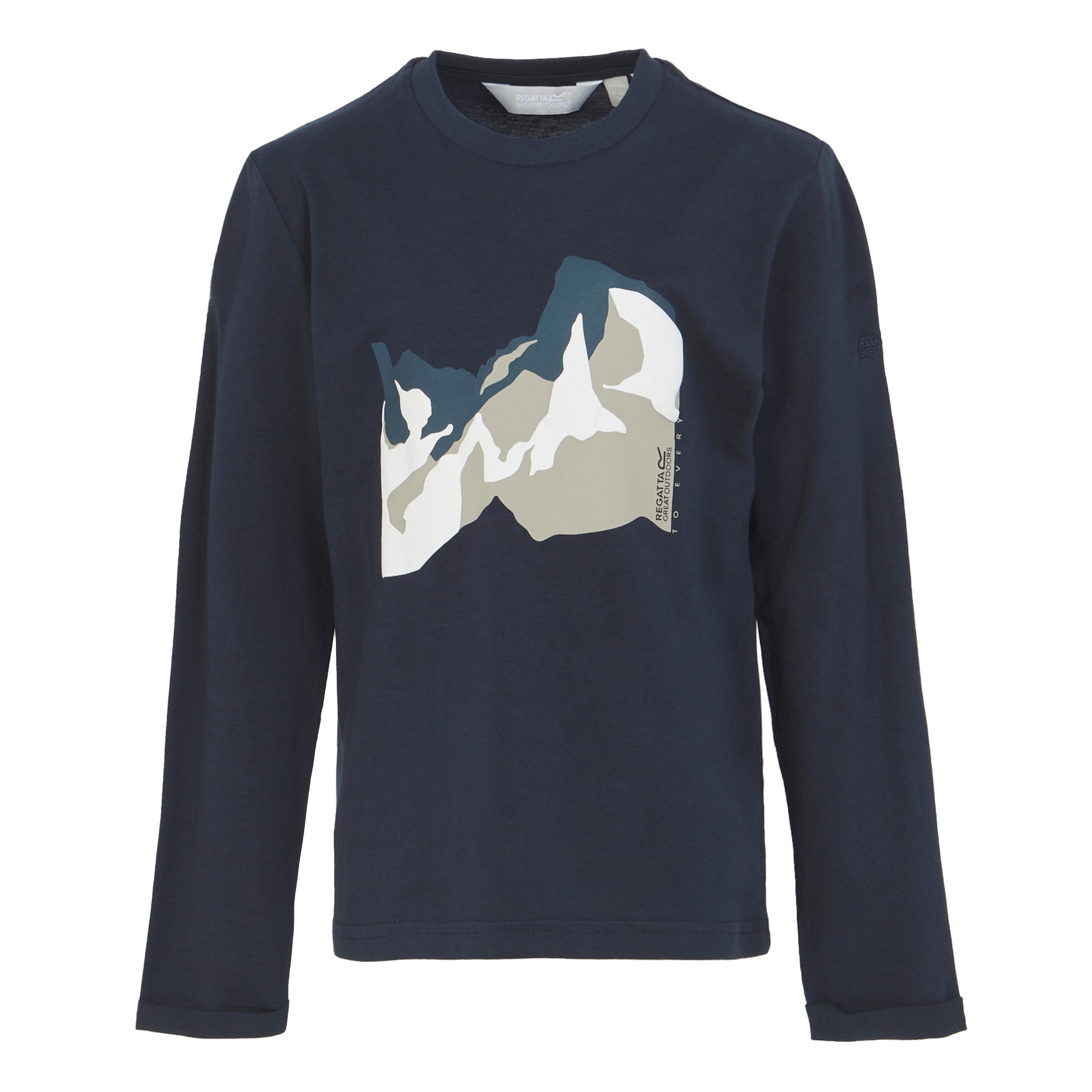 Kids' Wenbie III Graphic T-Shirt | Navy Mountain Outline