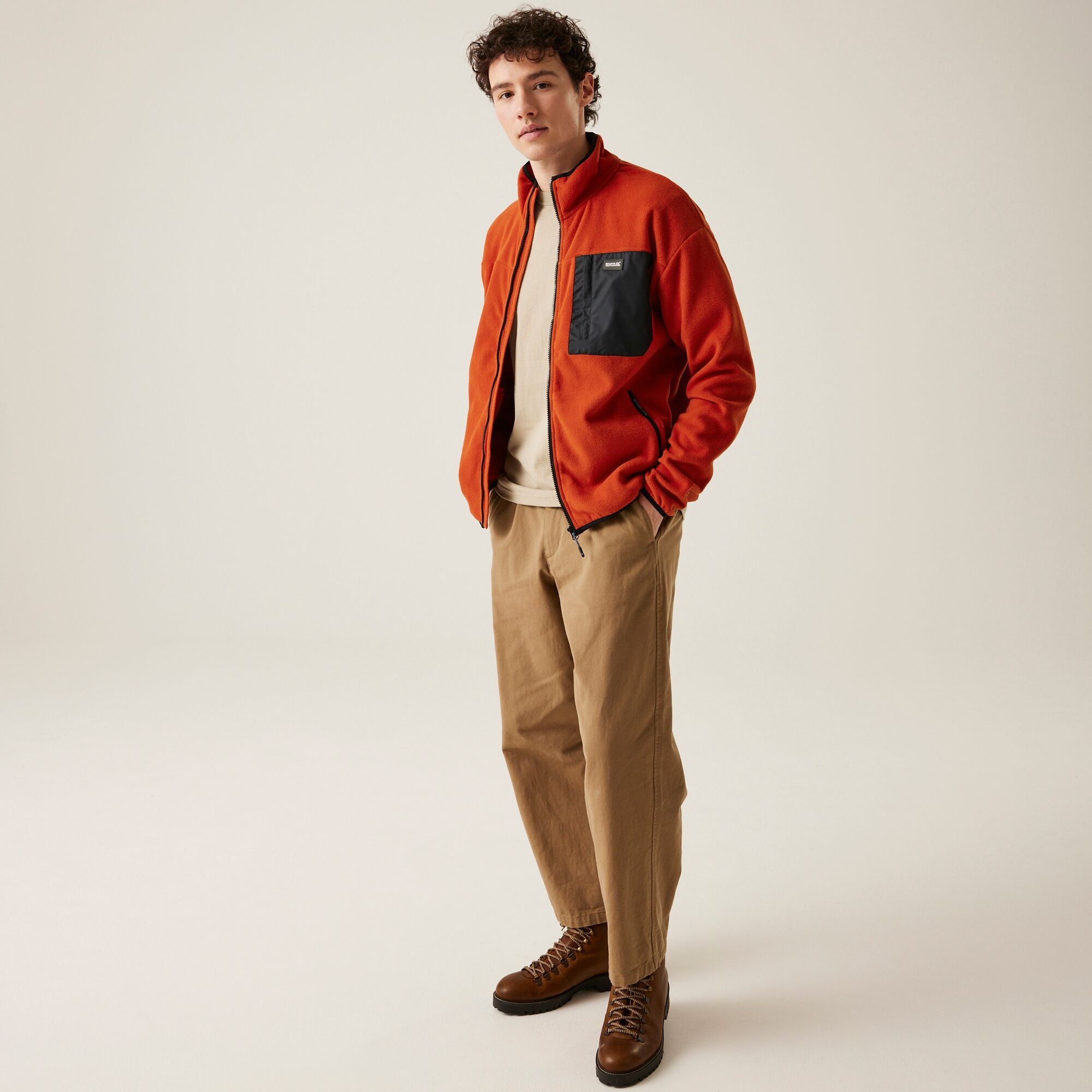 Men's Frankie Full Zip Fleece | Red Ochre