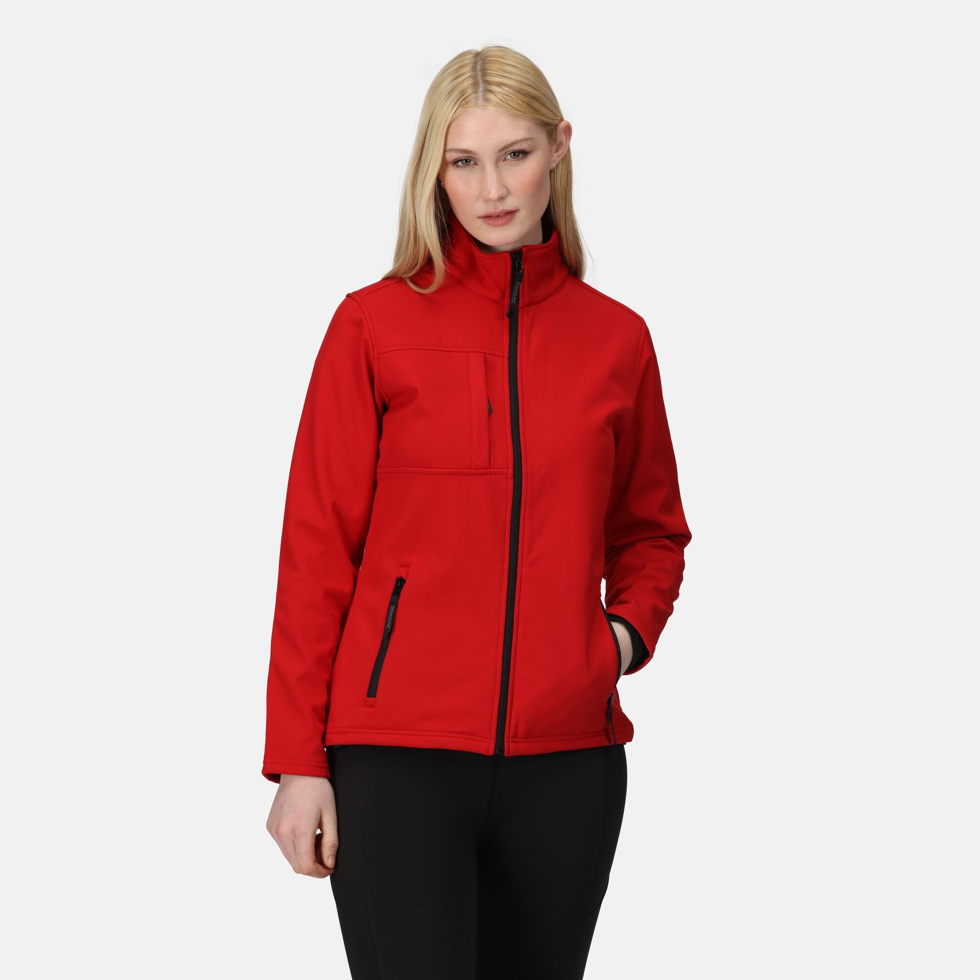 Women's Octagon II Printable 3 Layer Membrane Softshell Jacket | Classic Red Black
