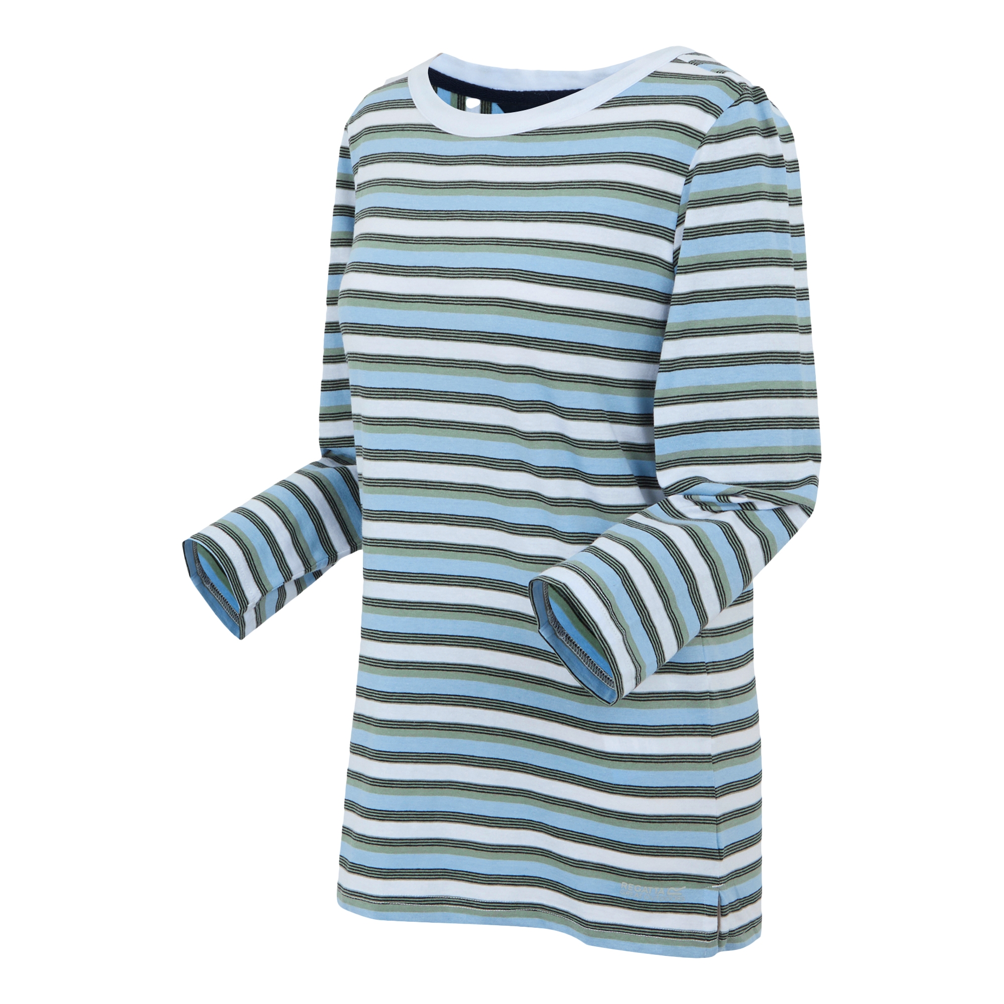 Women's Bayletta II 3/4 Sleeve Top  | White Multi Stripe