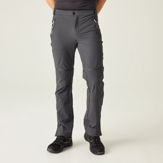 Men's Mountain Zip Off Walking Trousers | Black