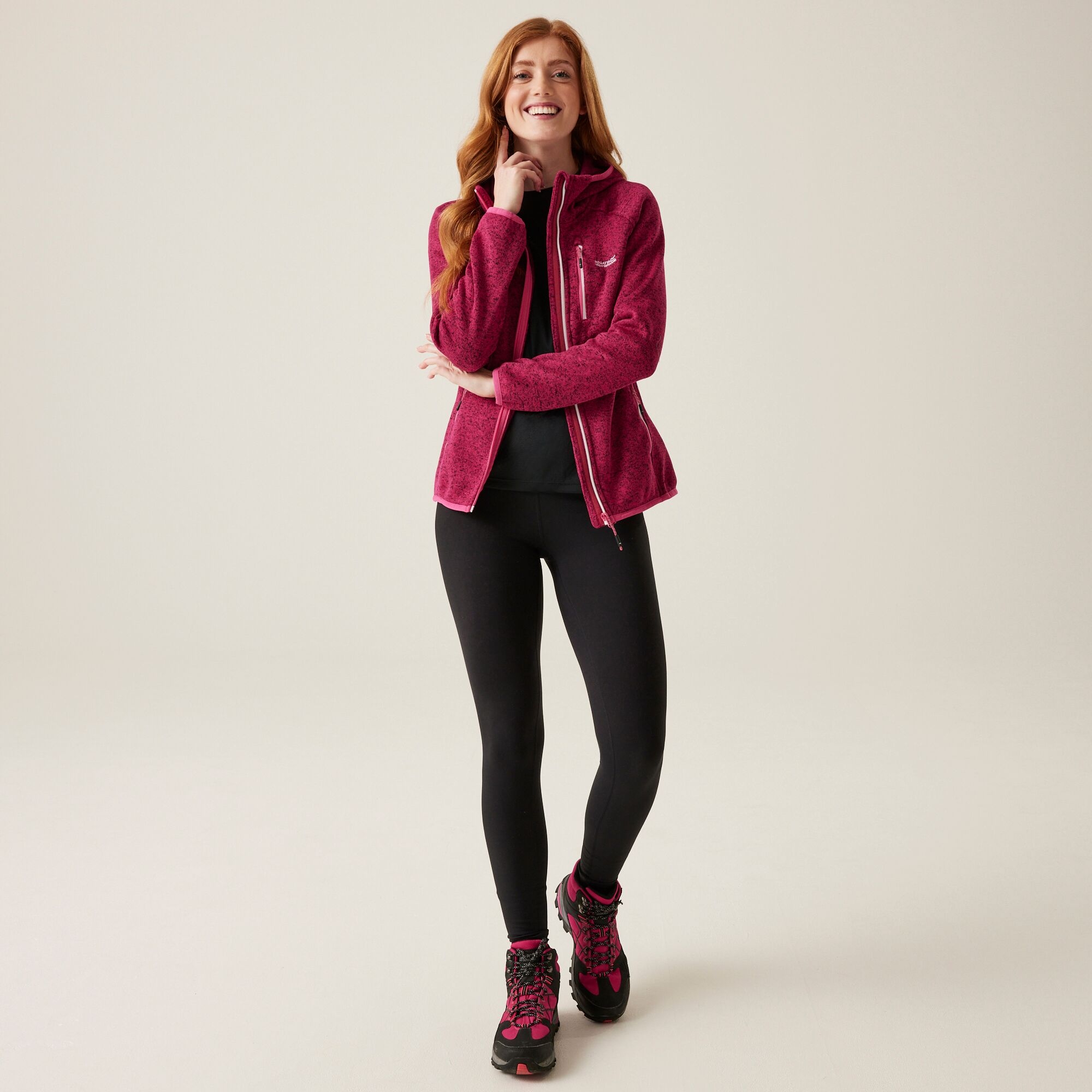 Women's Newhill Hooded Fleece | Deep Pink