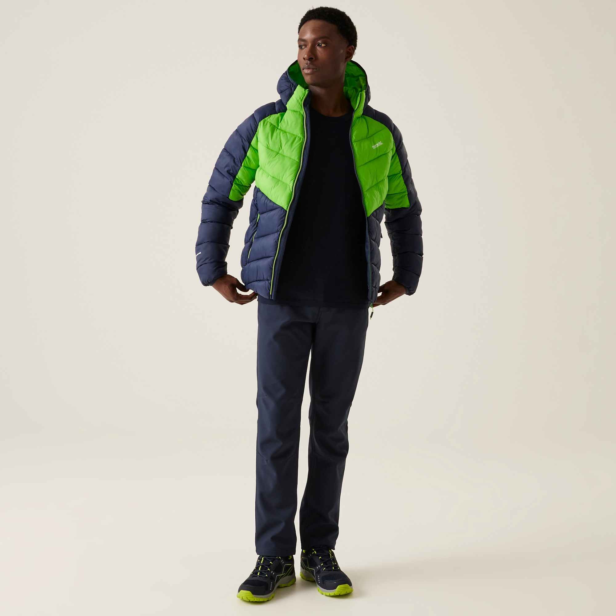 Men's Dalent Insulated Hooded Jacket | Green Flash Navy