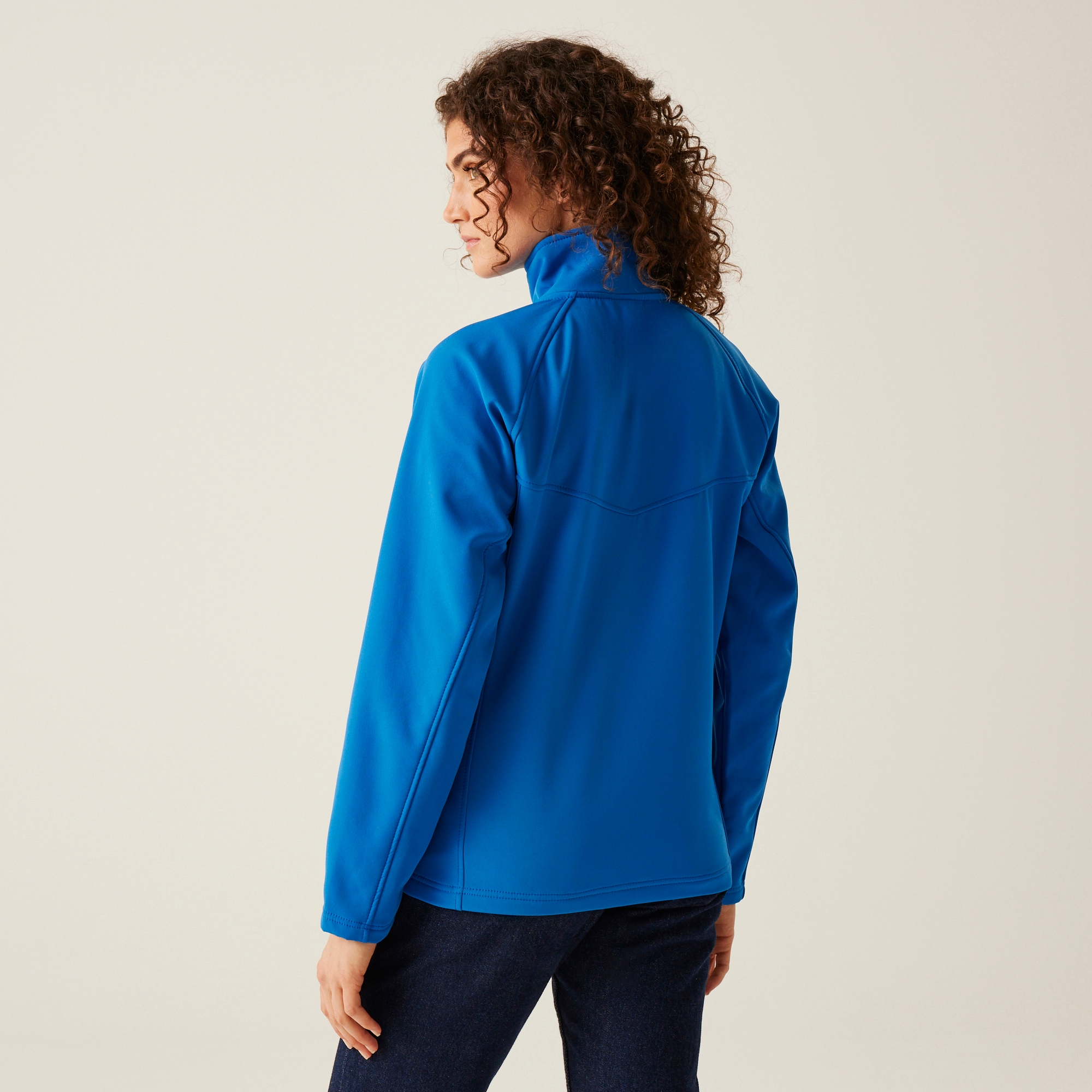 Women's Uproar Interactive Softshell Jacket | Oxford Blue Seal Grey