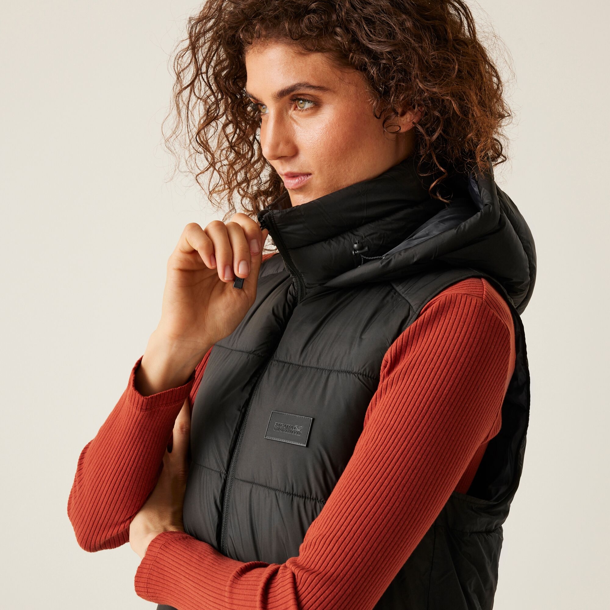 Women's Ganella Quilted Longline Gilet | Black
