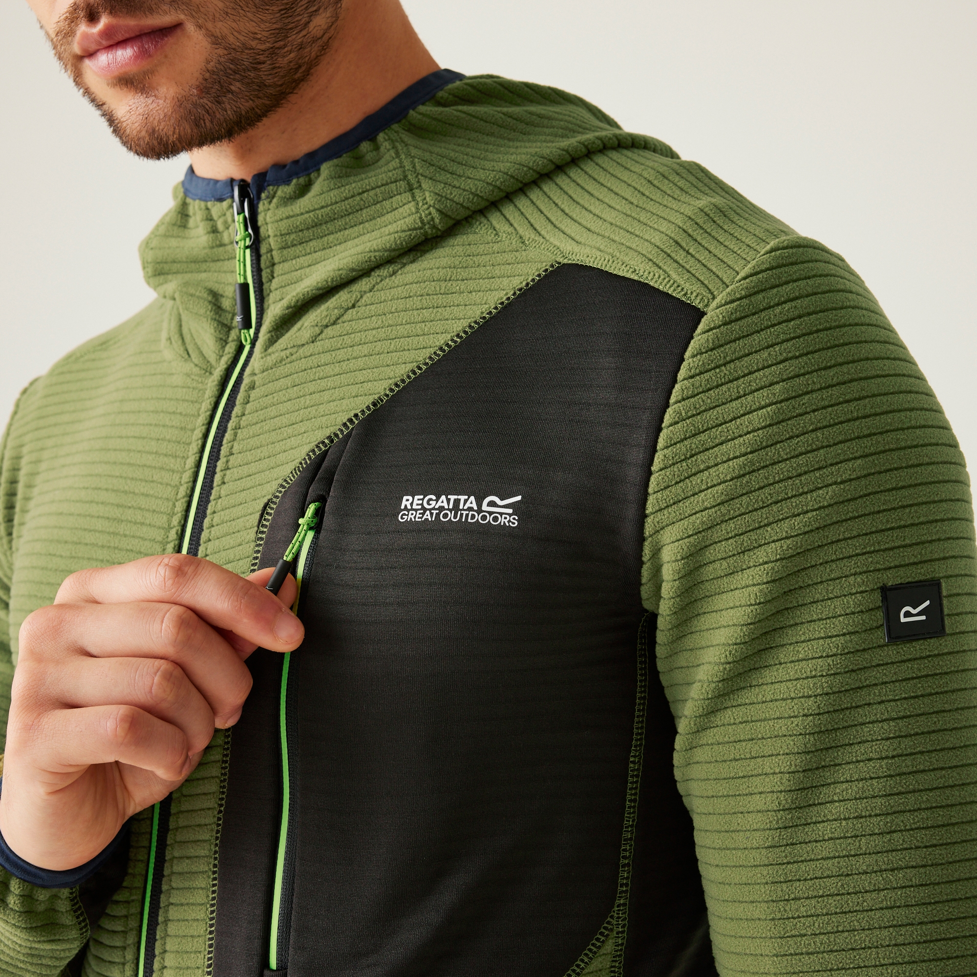 Men's Lakewright Full Zip Fleece | Nephrite Green Black