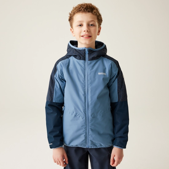 Kids' Volcanics VIII Reflective Jacket | Seal Grey Terrain Print
