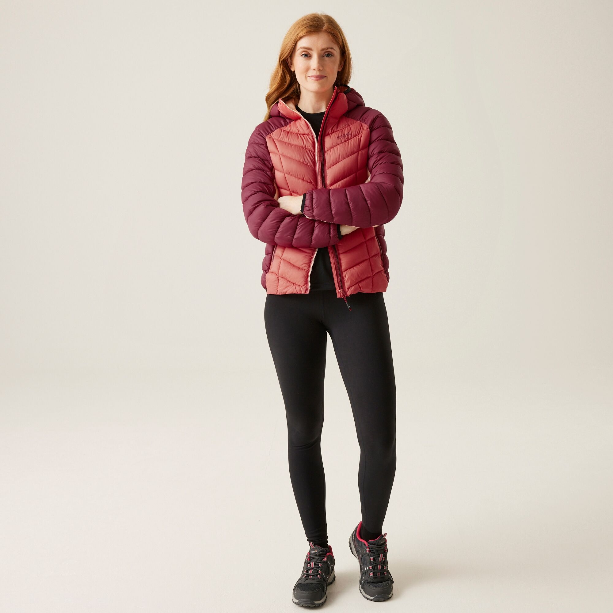 Women's Dalent Quilted Hooded Jacket | Rumba Red Mineral Red