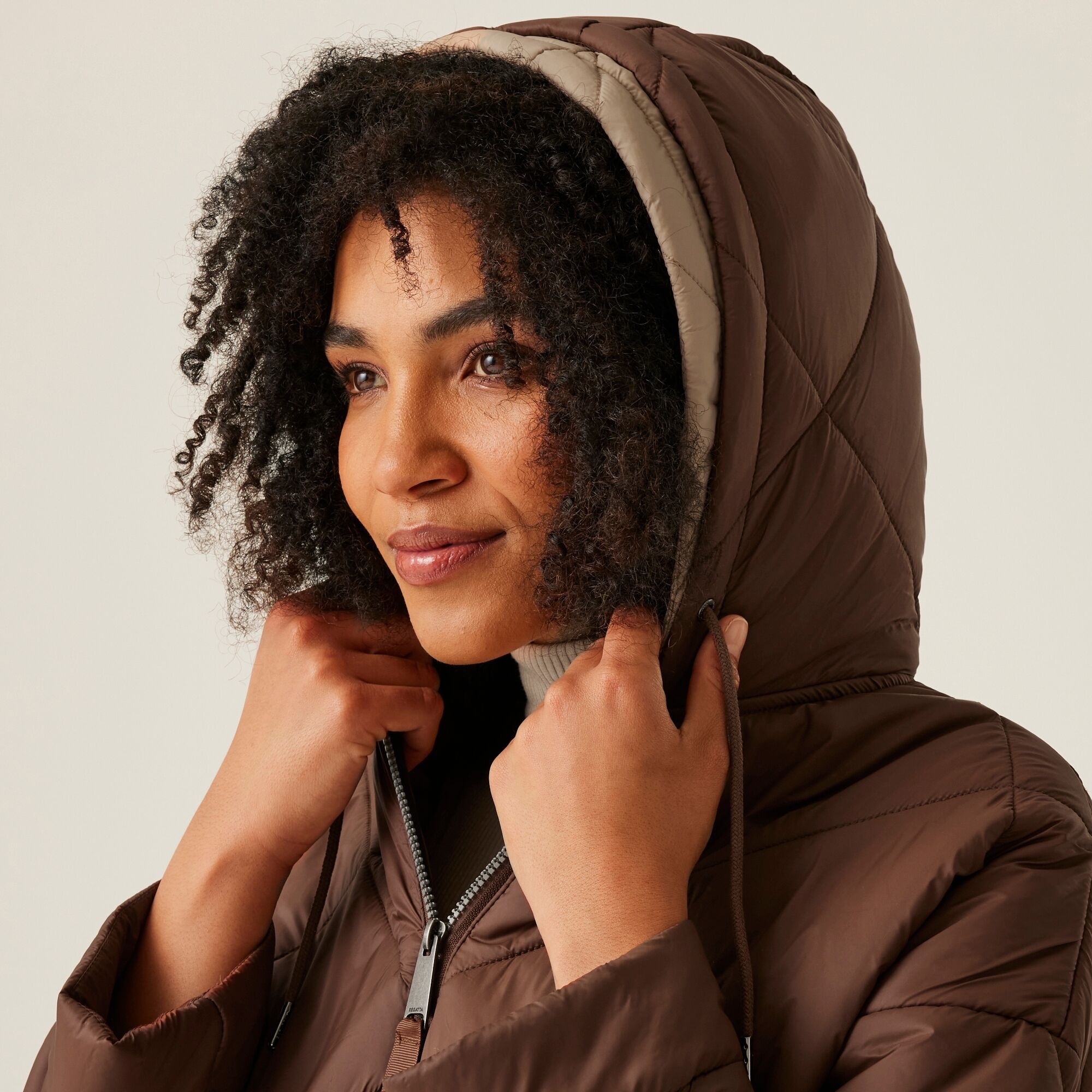 Women's Emila Quilted Jacket | Dark BrownWarm Taupe