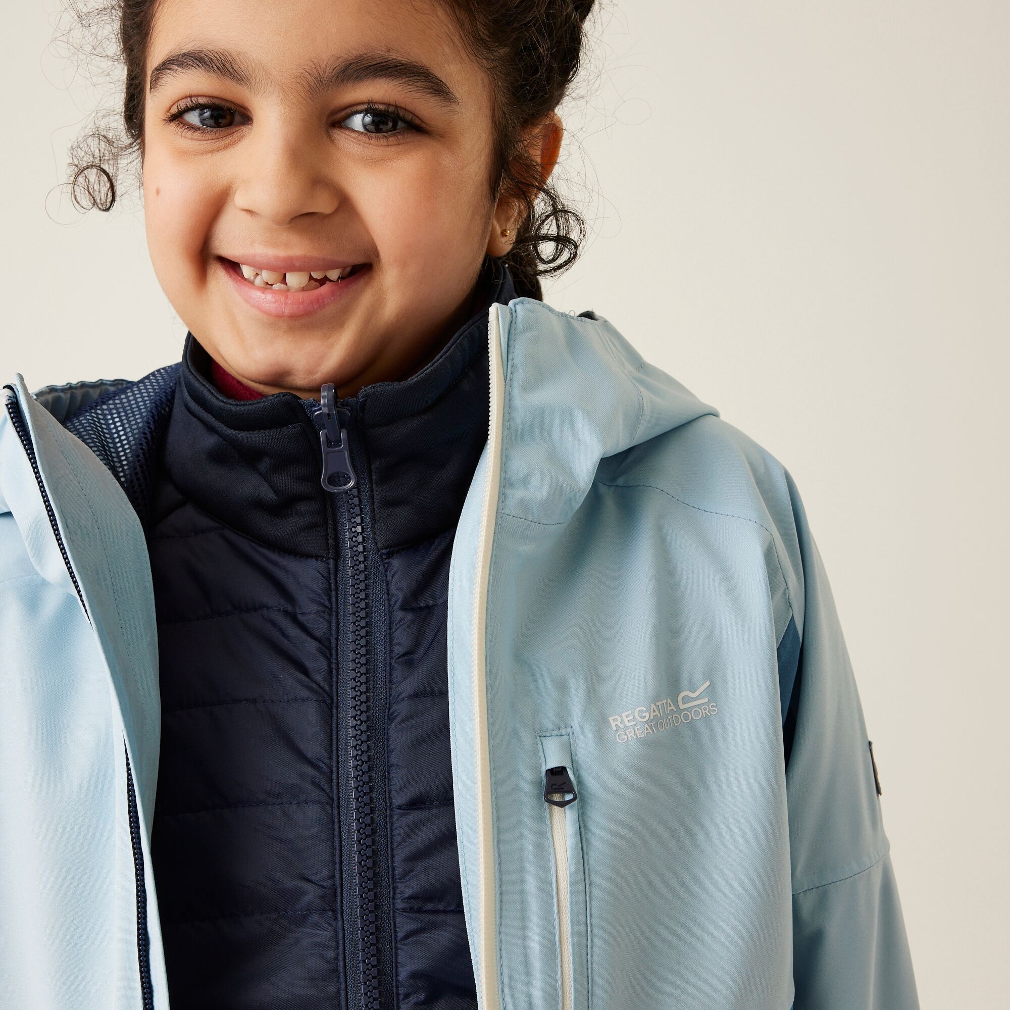 Girls Trekktain 3-in-1 Jacket | Coronet Blue Clear Sky