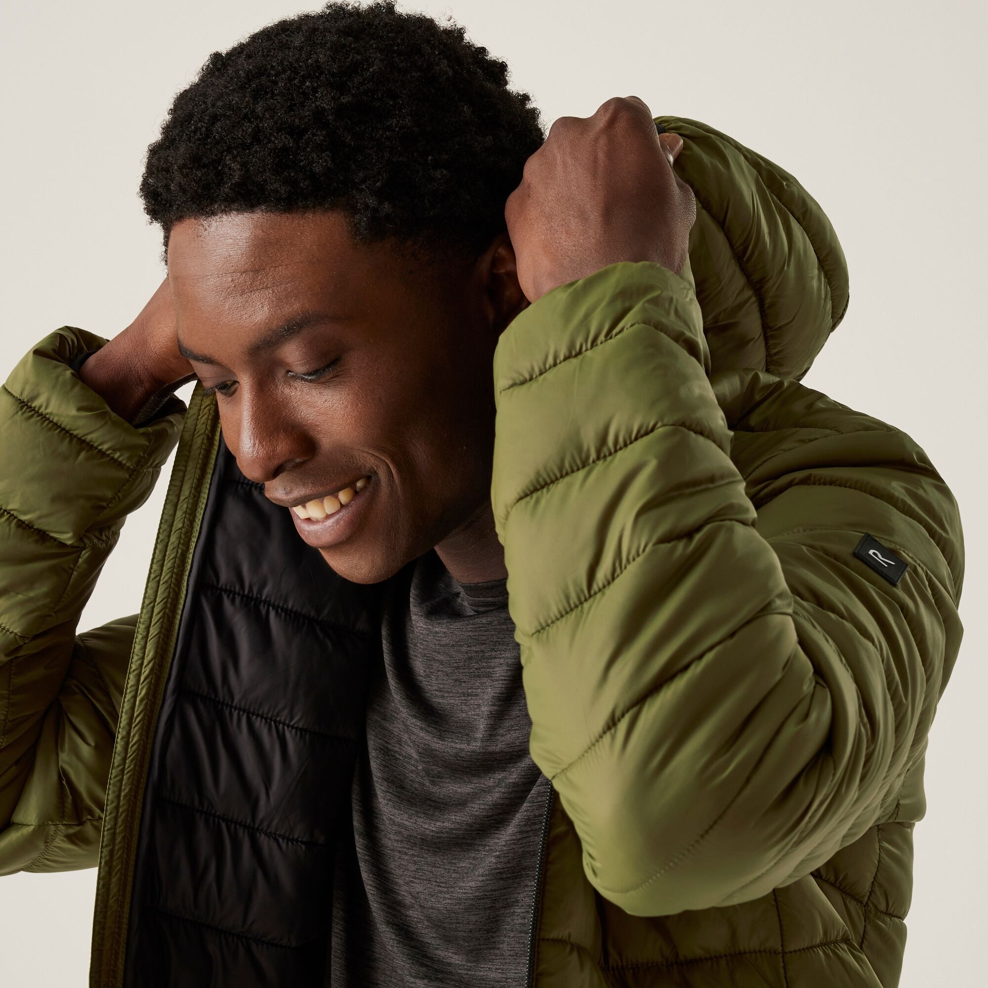 Men's Hooded Marizion Padded Jacket | Nephrite Green Black