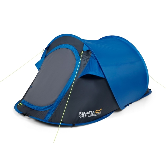 Malawi 2 Man Pop Up Festival Tent | Oxford Blue Seal grey