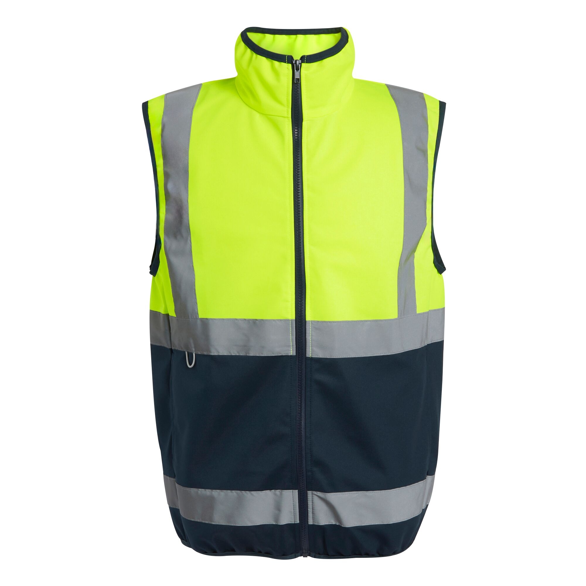 Men's Pro HI-VIS Full Zip Gilet | Yellow Navy