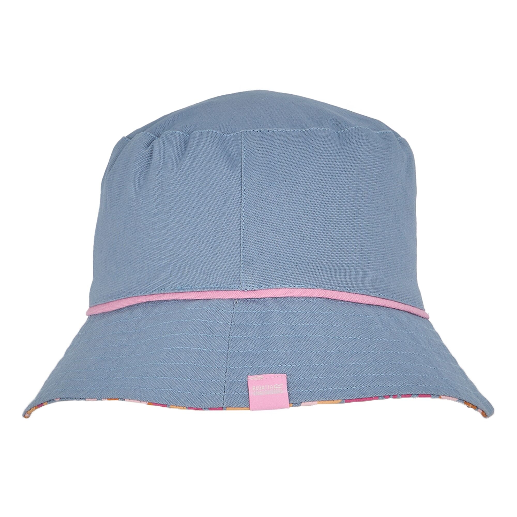 Women's Reversible Bucket Hat | Summer Floral Print Chambray Blue