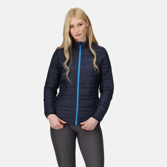 Women's Firedown Baffled Quilted Jacket | Navy French Blue