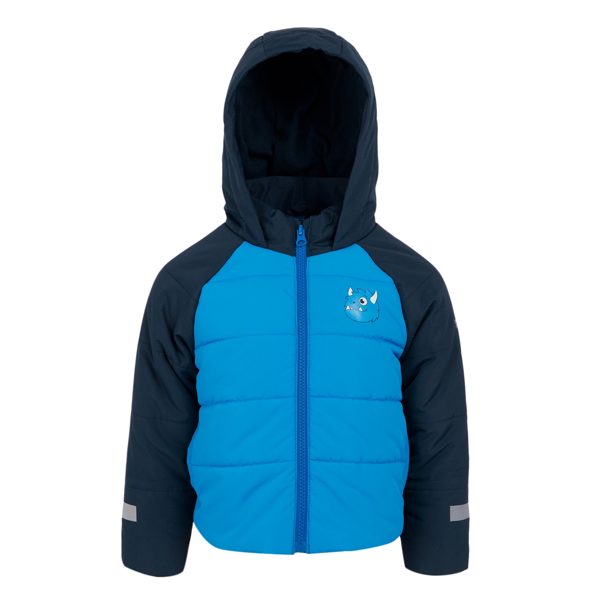 Kids' Animal Quilted Jacket | Spike The Monster Hydro Blue