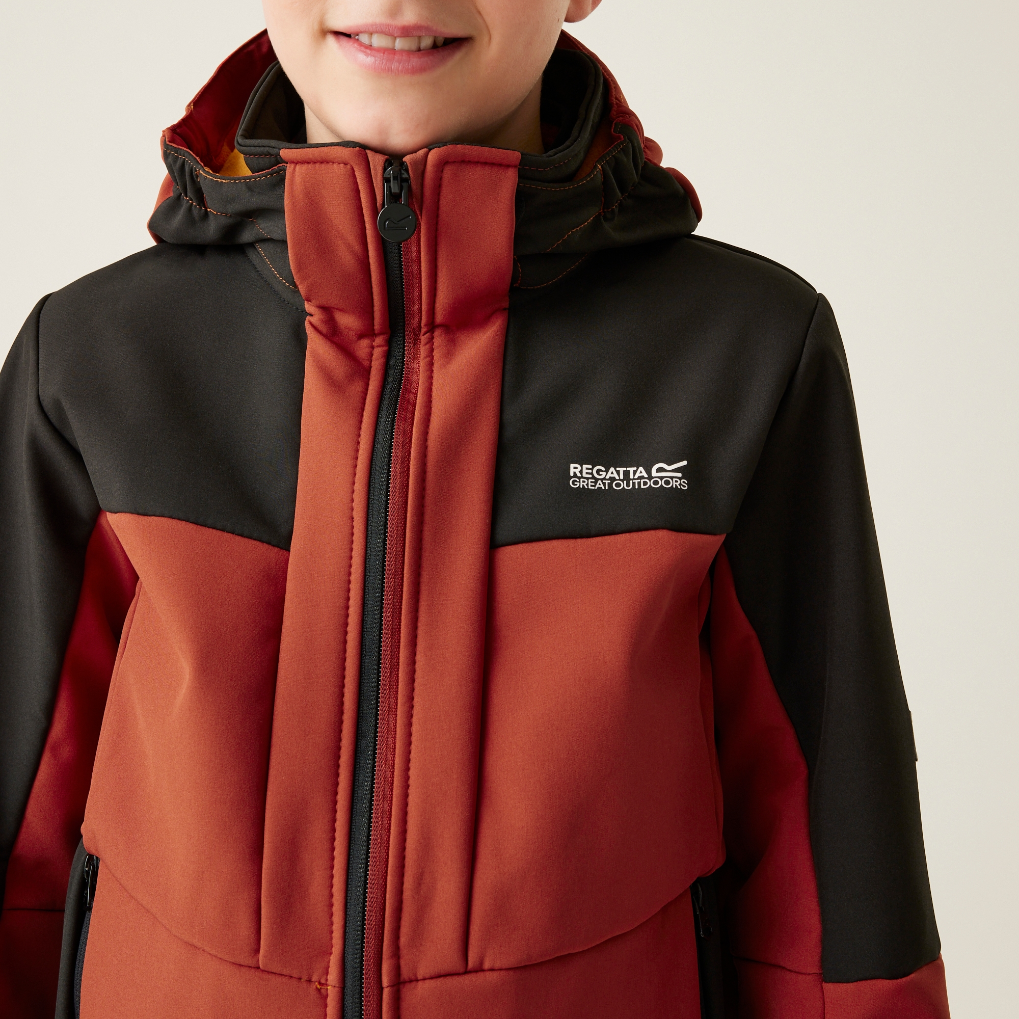 Kids' Haydenbury II Softshell Jacket | Red Ochre Black