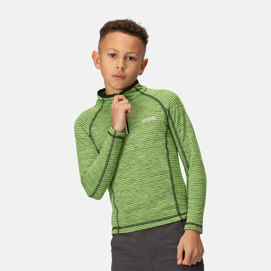 Kids' Berley Half Zip Fleece | Nephrite Green Black