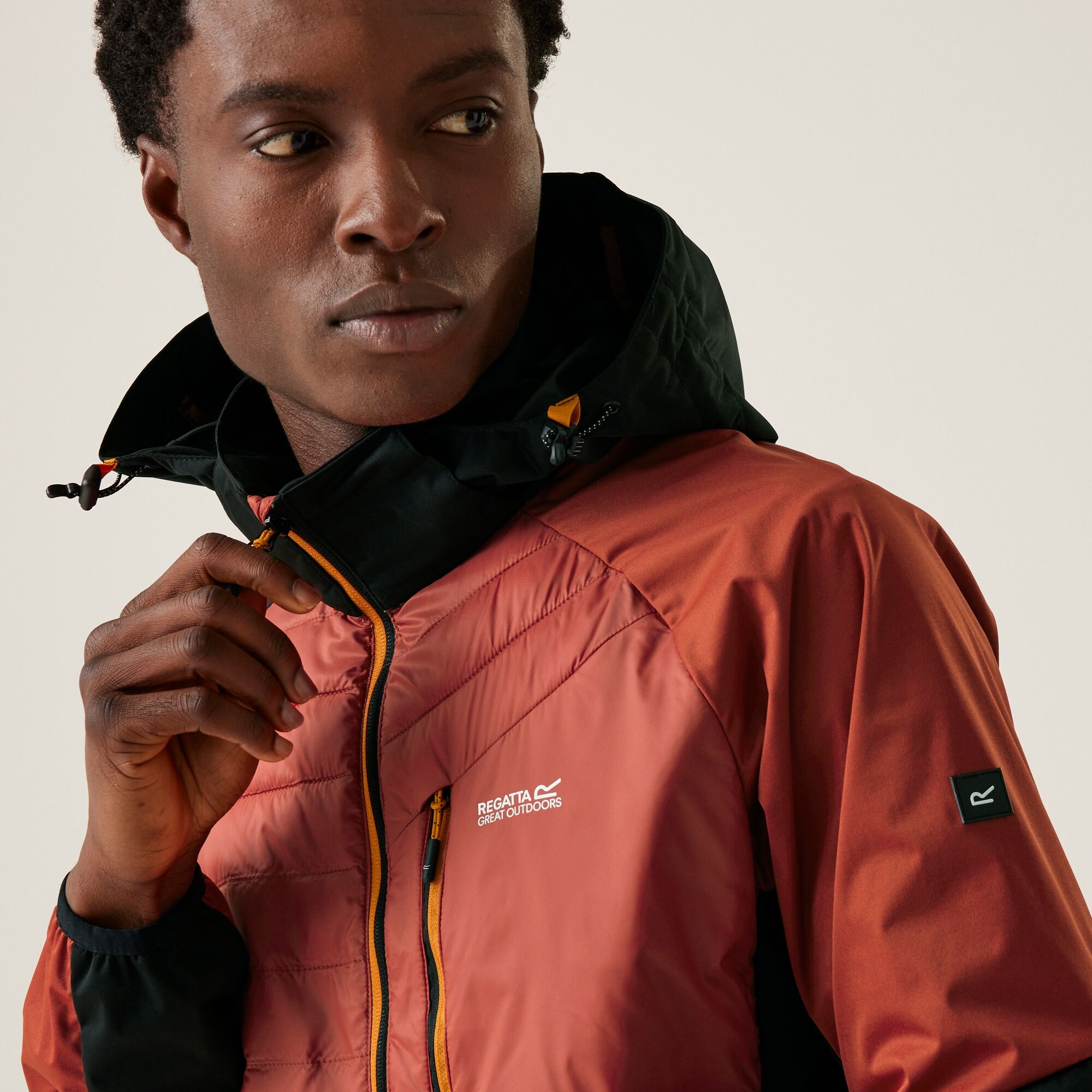 Men's Pro Hybrid Jacket | Red Ochre Black