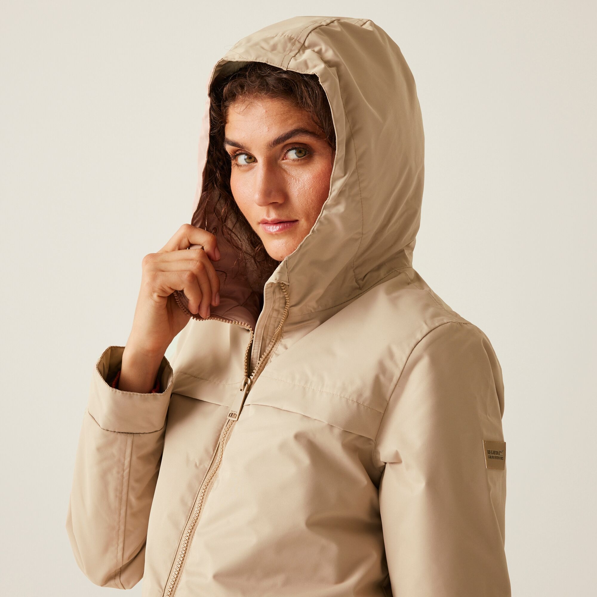 Women's Romine II Waterproof Parka Jacket | Warm Taupe Light Vanilla