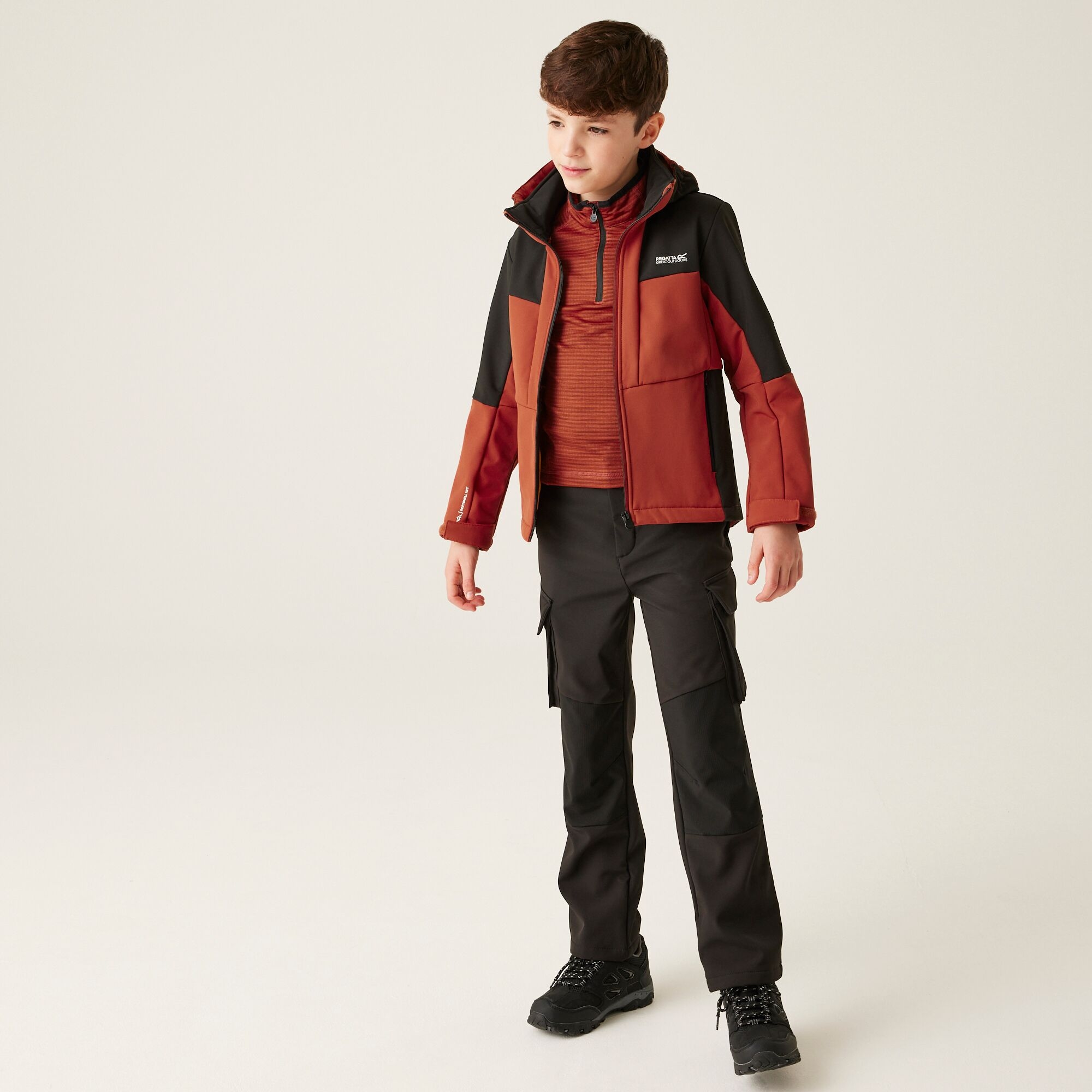 Kids' Haydenbury II Softshell Jacket | Red Ochre Black