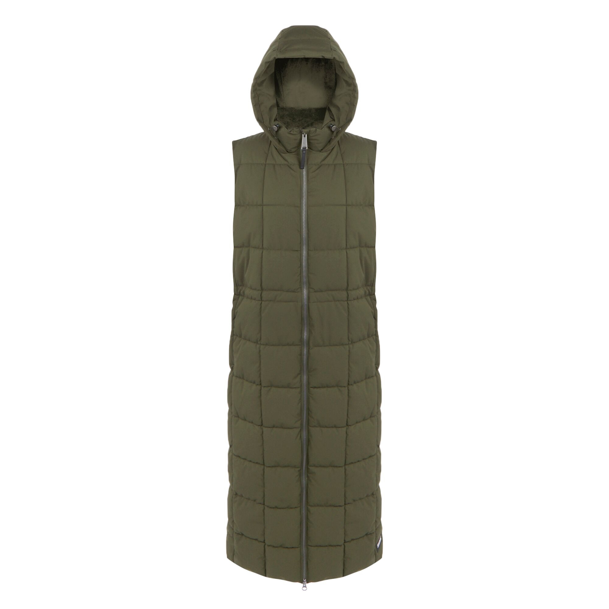 Women's Leandra Longline Gilet | Dark Khaki