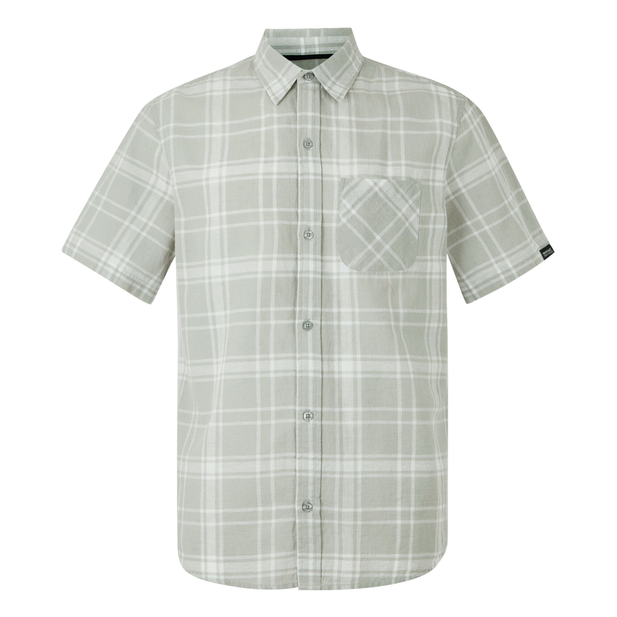 Men's Loran Short Sleeve Shirt | Silver Grey Check
