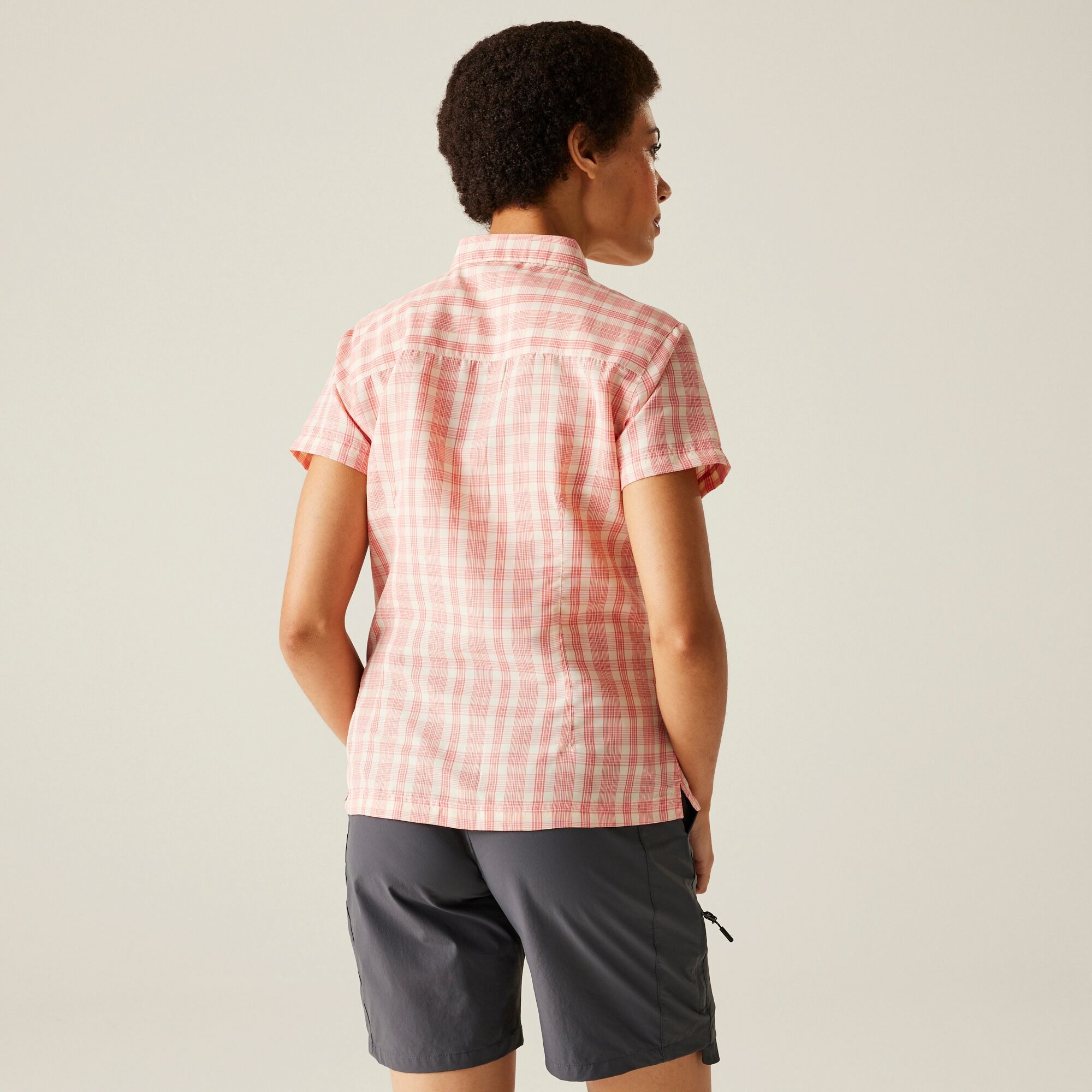 Women's Mindano VIII Short Sleeve Shirt | Peach Bloom Check