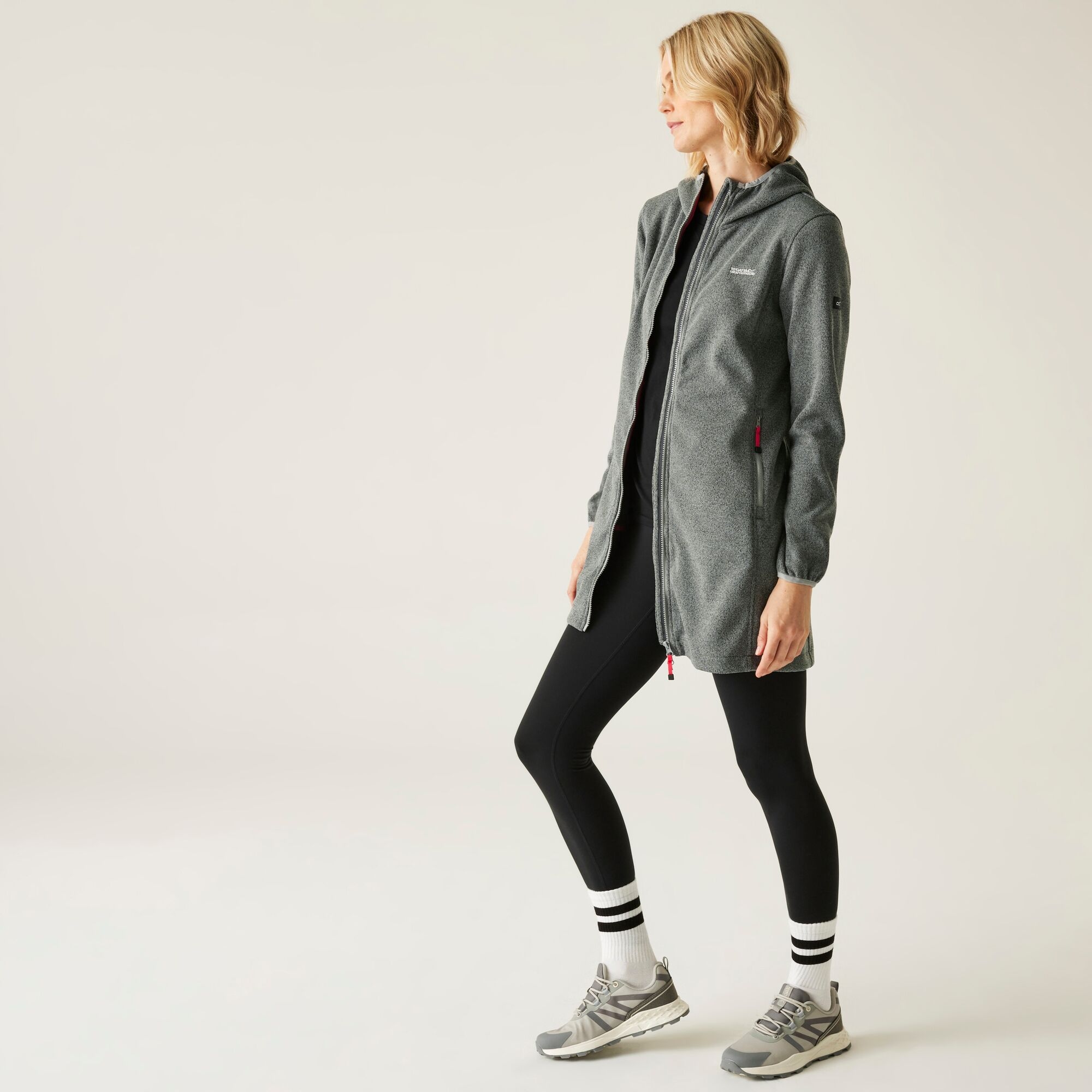 Women's Bloomfield Longline Fleece | Cloudy Grey Pop