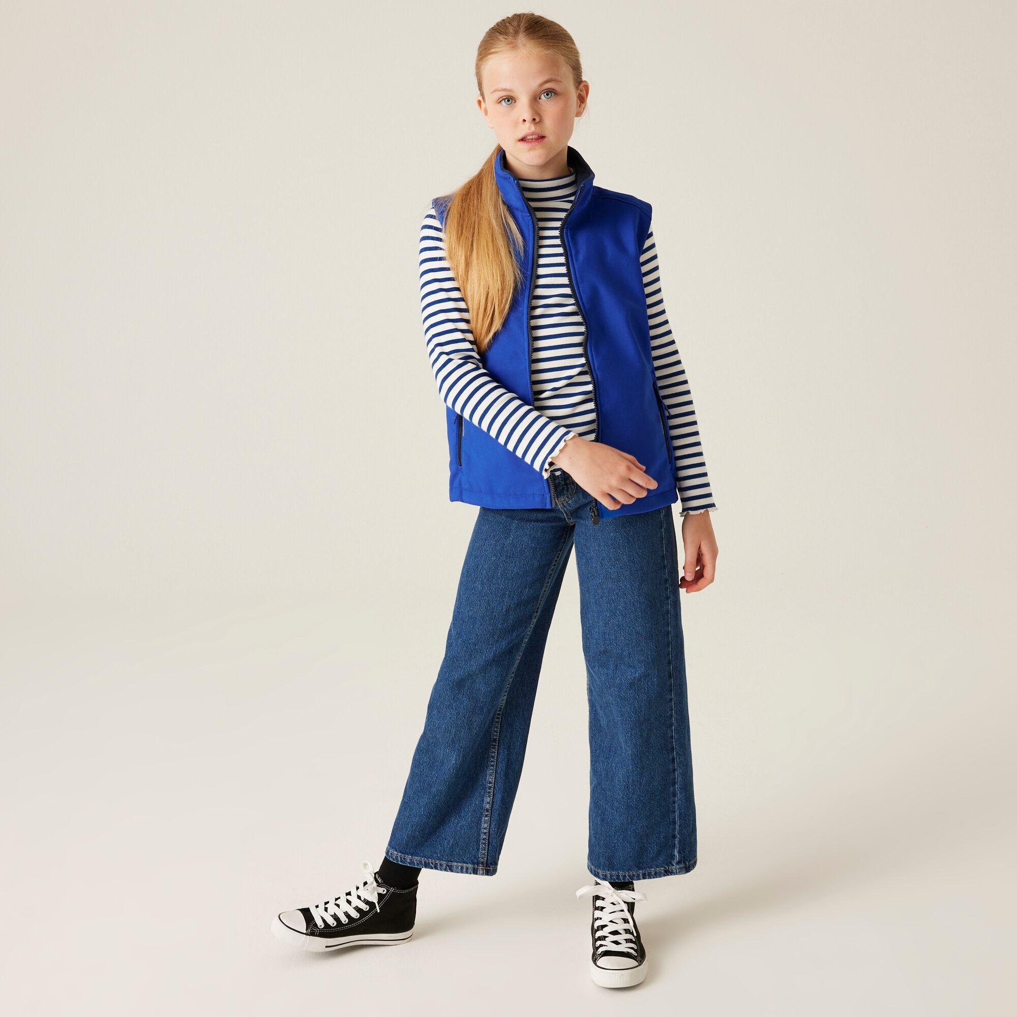 Kids' Ablaze Softshell Bodywarmer | New Royal/Navy
