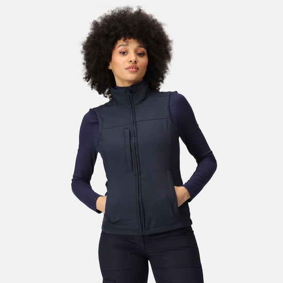 Women's Flux Softshell Body Warmer | Navy