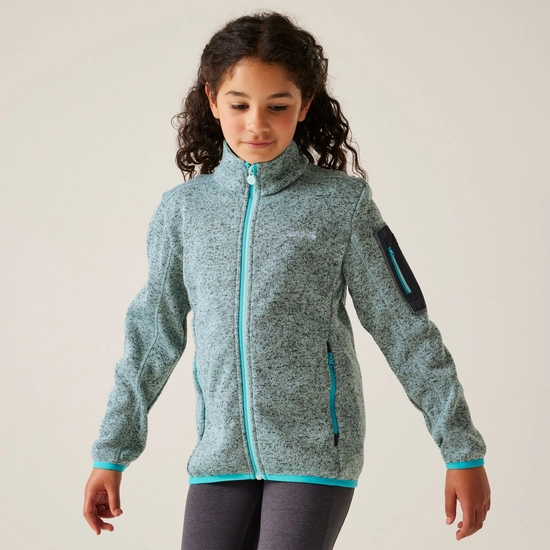 Kids' Newhill Full Zip Fleece | Icy Morn Turquoise