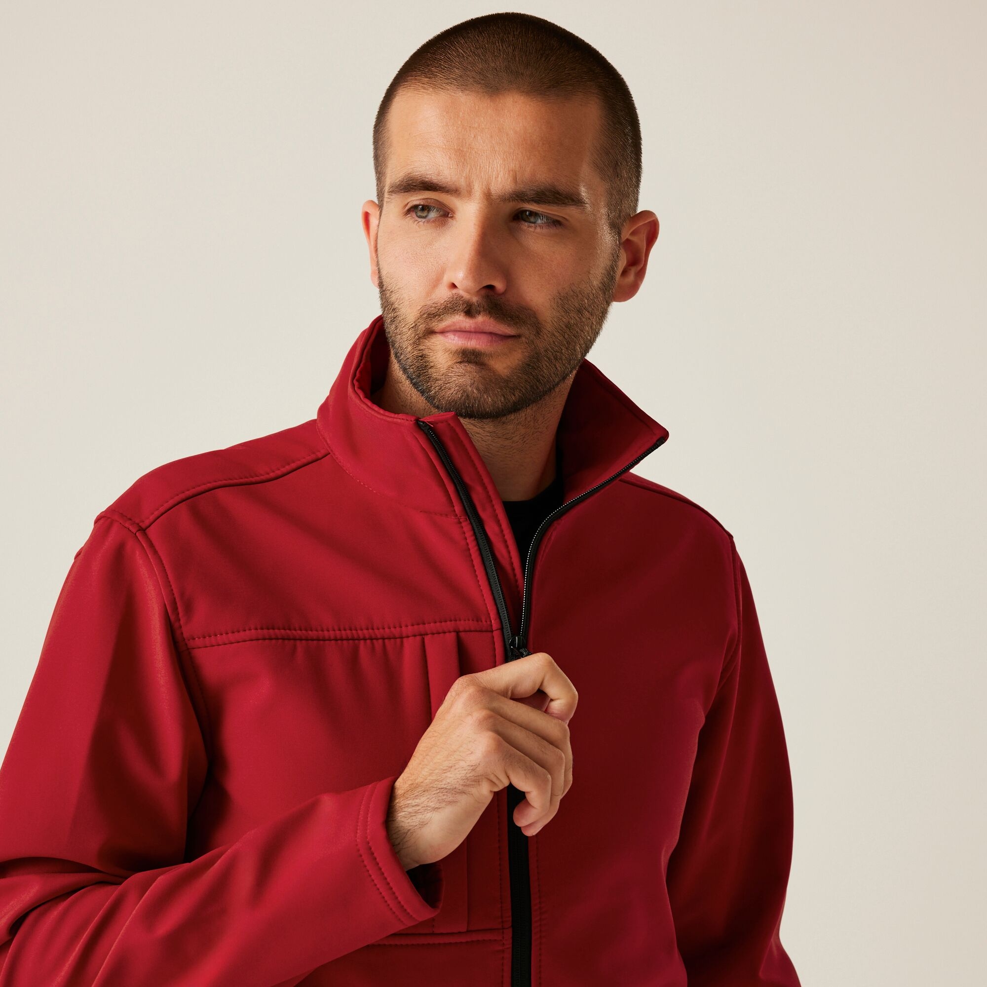 Men's Octagon II Printable 3 Layer Membrane Softshell Jacket | Classic Red Black