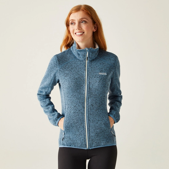 Women's Newhill Full Zip Fleece | Quiet Green Seal Grey