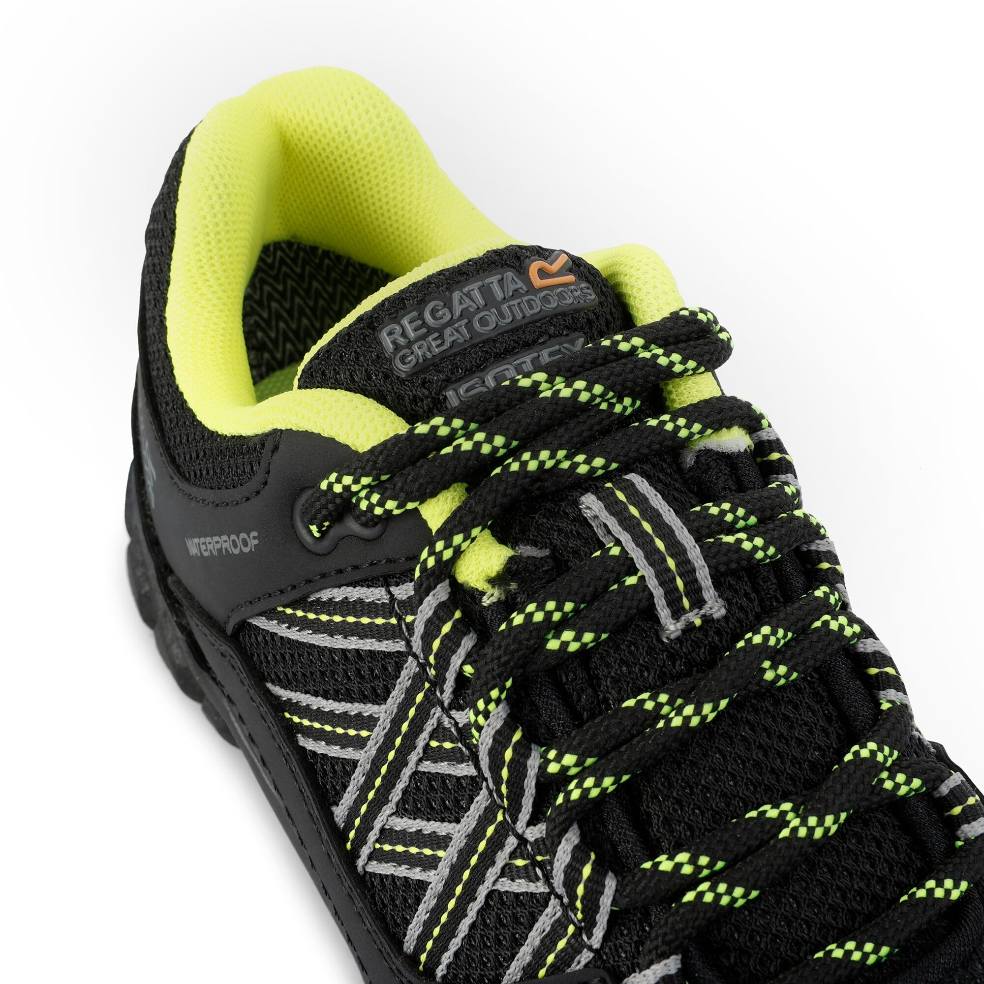 Kids' Edgepoint Waterproof Low Walking Shoes | Black Lime Punch