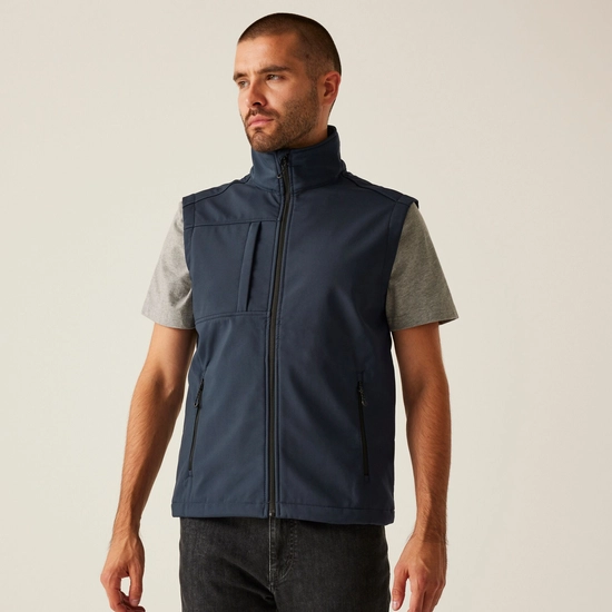 Men's Octagon II 3 Layer Softshell Bodywarmer | Seal Grey Black