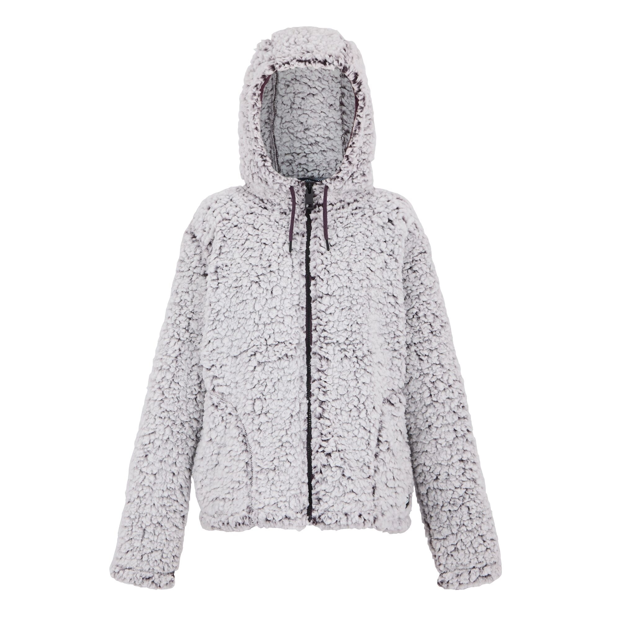 Women's Zelpha Fluffy Hooded Fleece | Deep Plum