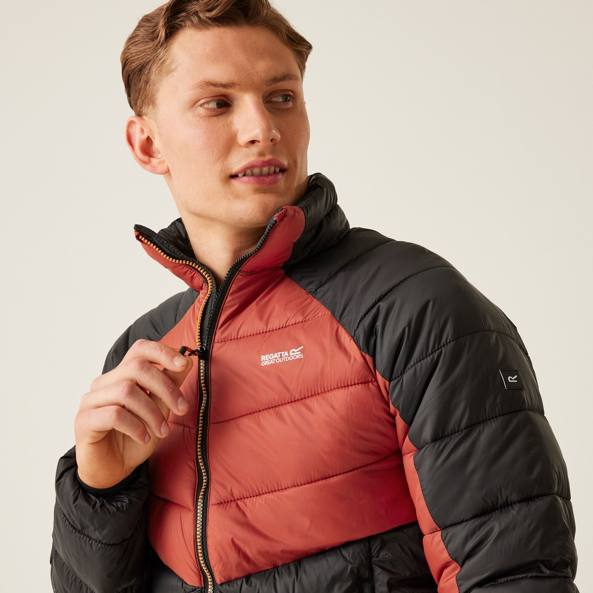 Men's Dalent Padded Jacket | Red Ochre Black